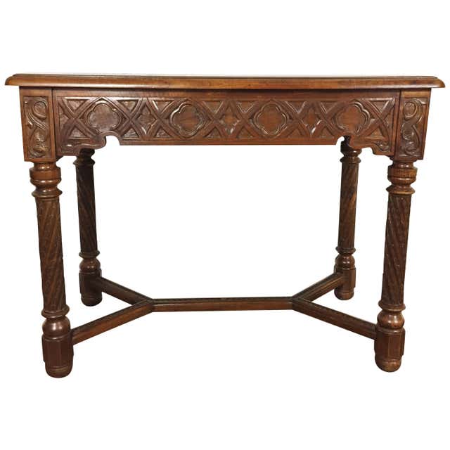 Late 19th Century Gothic Revival Small Table or Console in Walnut at ...