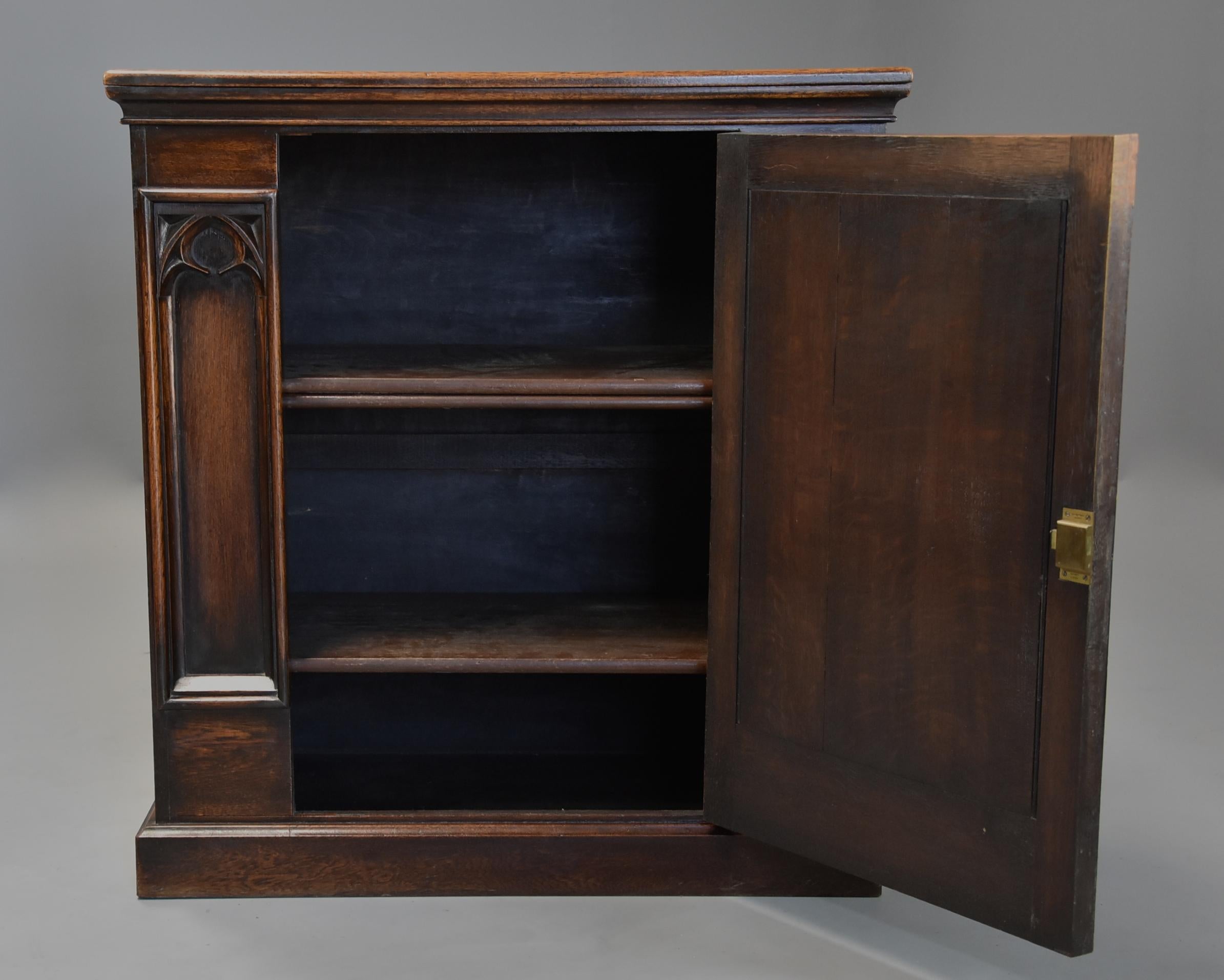 Late 19th Century Gothic Style Oak Cupboard 3