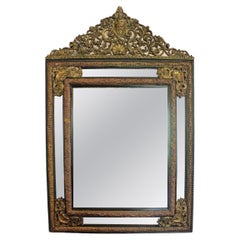 Späte 19. Jahrhundert Grand Scale Französisch Repousse Spiegel