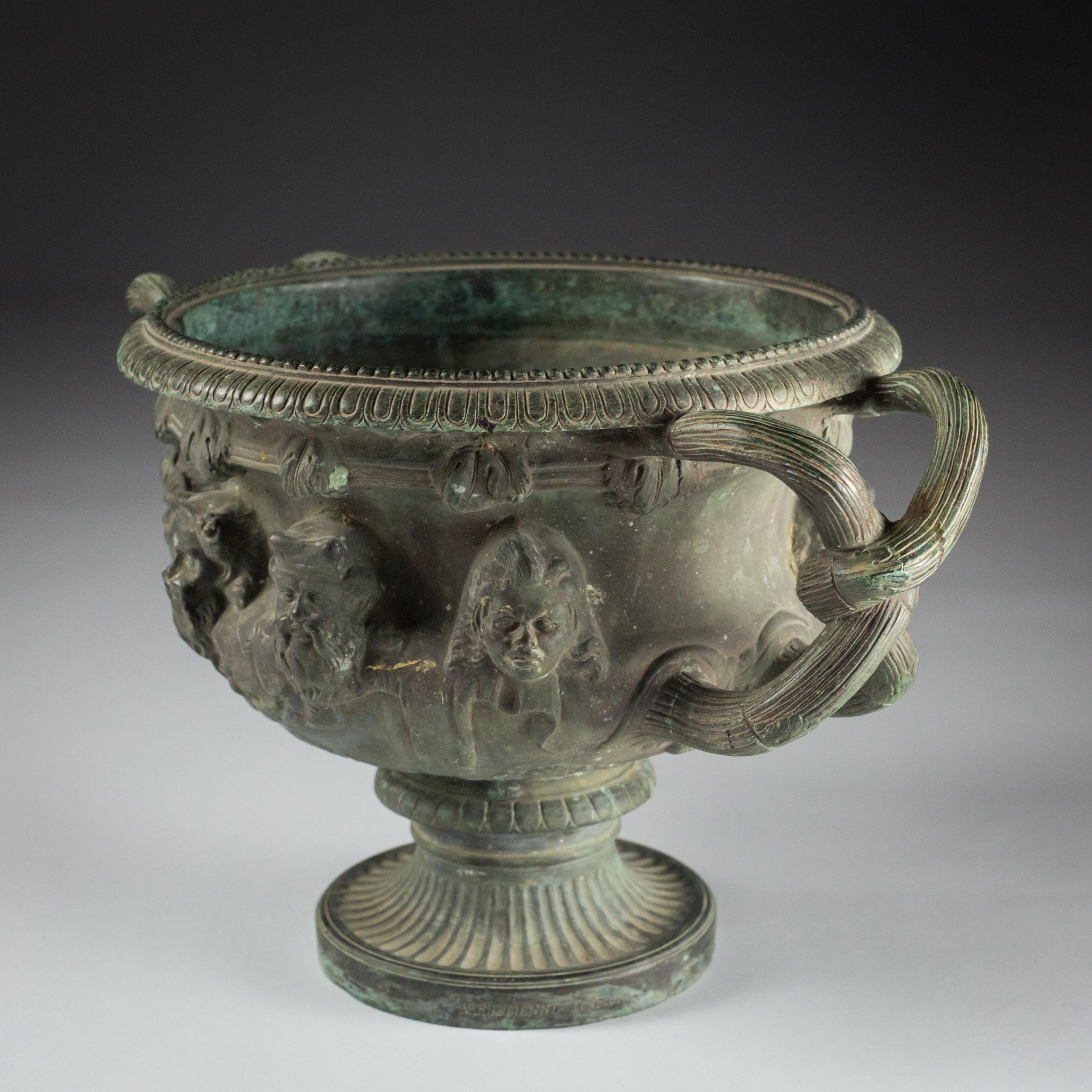 Late 19th Century Grand Tour Bronze Albani Vase For Sale 3