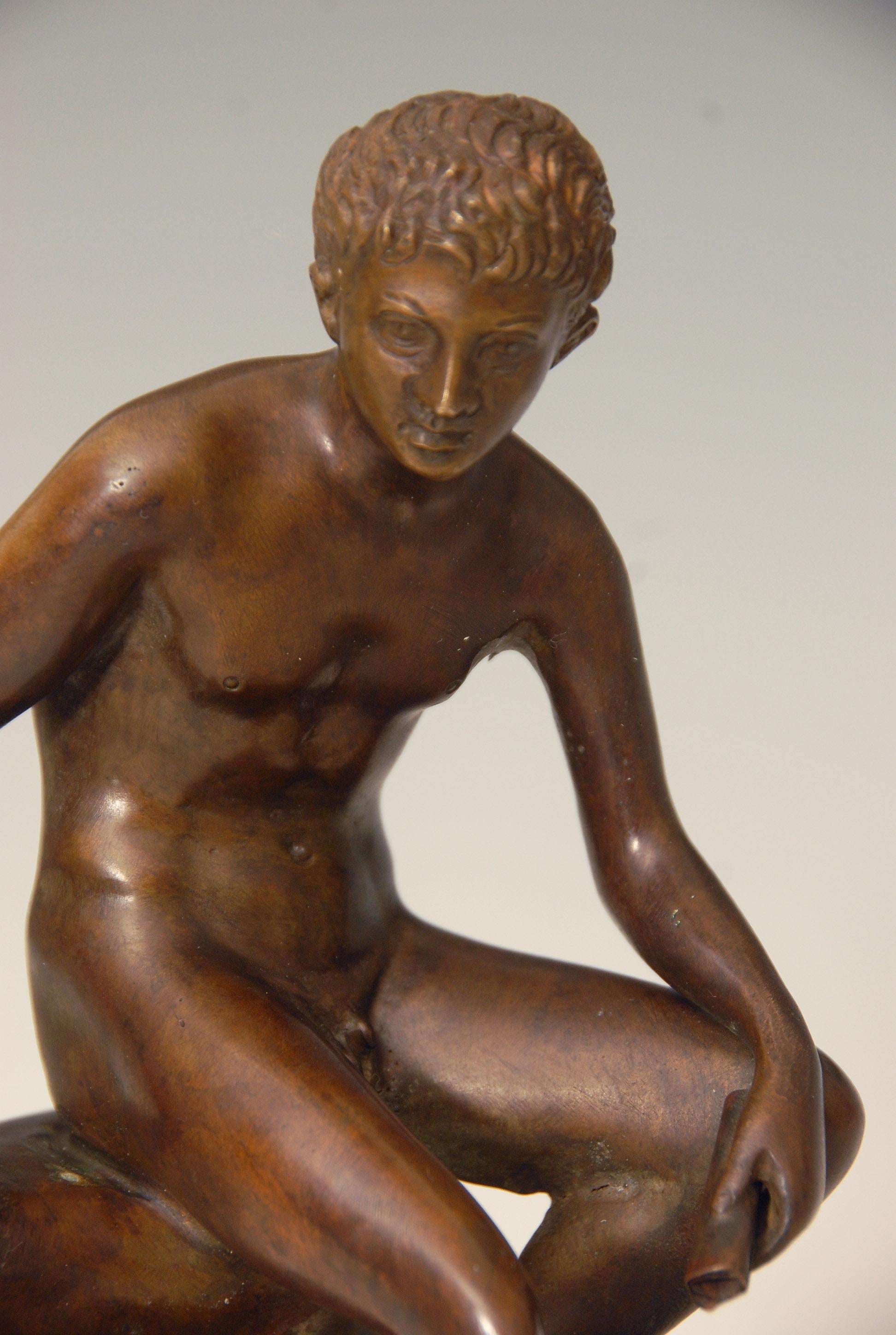 Late 19th Century Grand Tour Bronze of Hermes In Good Condition For Sale In Brighton, GB