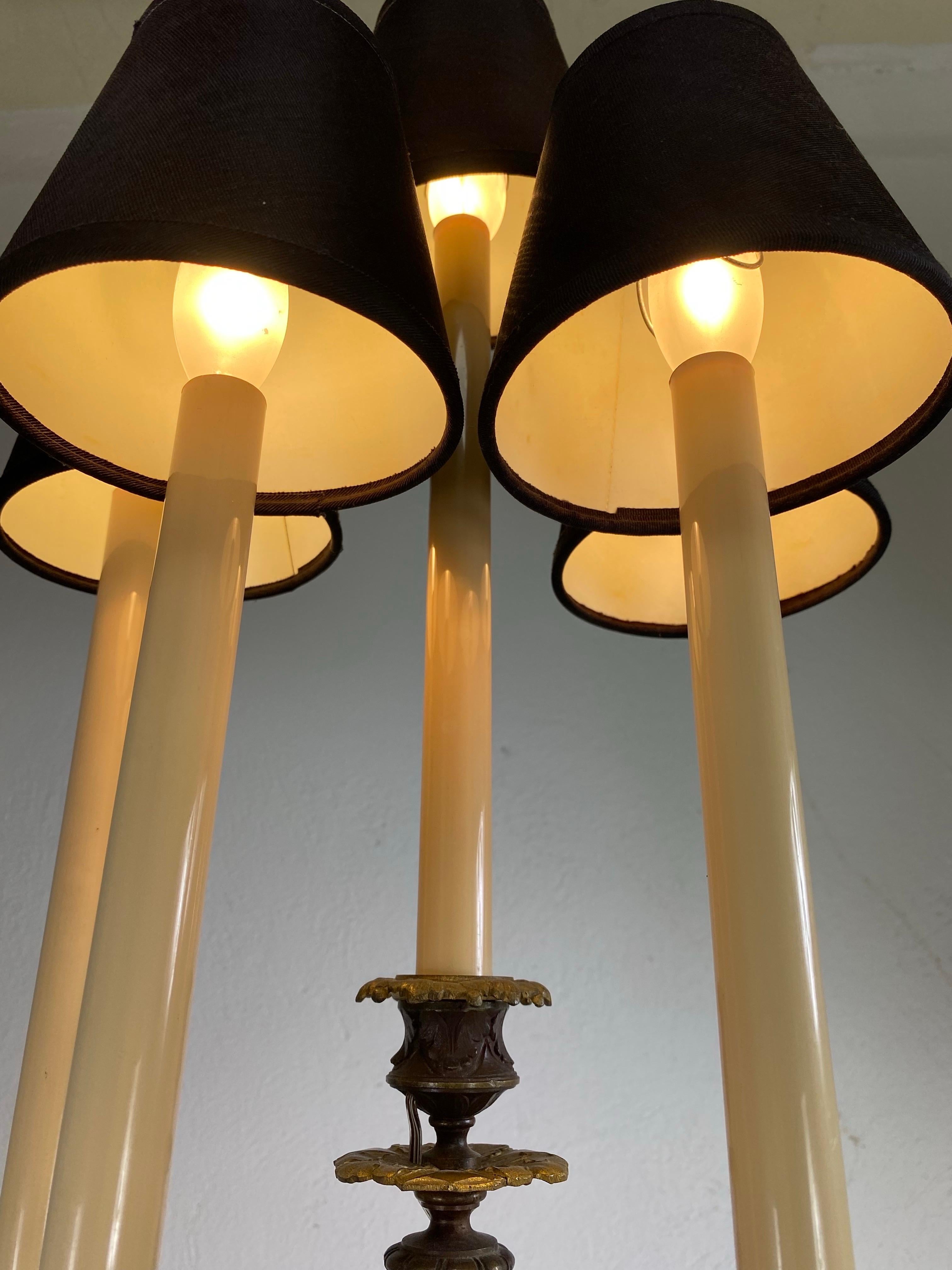 Candelabros de bronce italianos de gran viaje de finales del siglo XIX en venta 1
