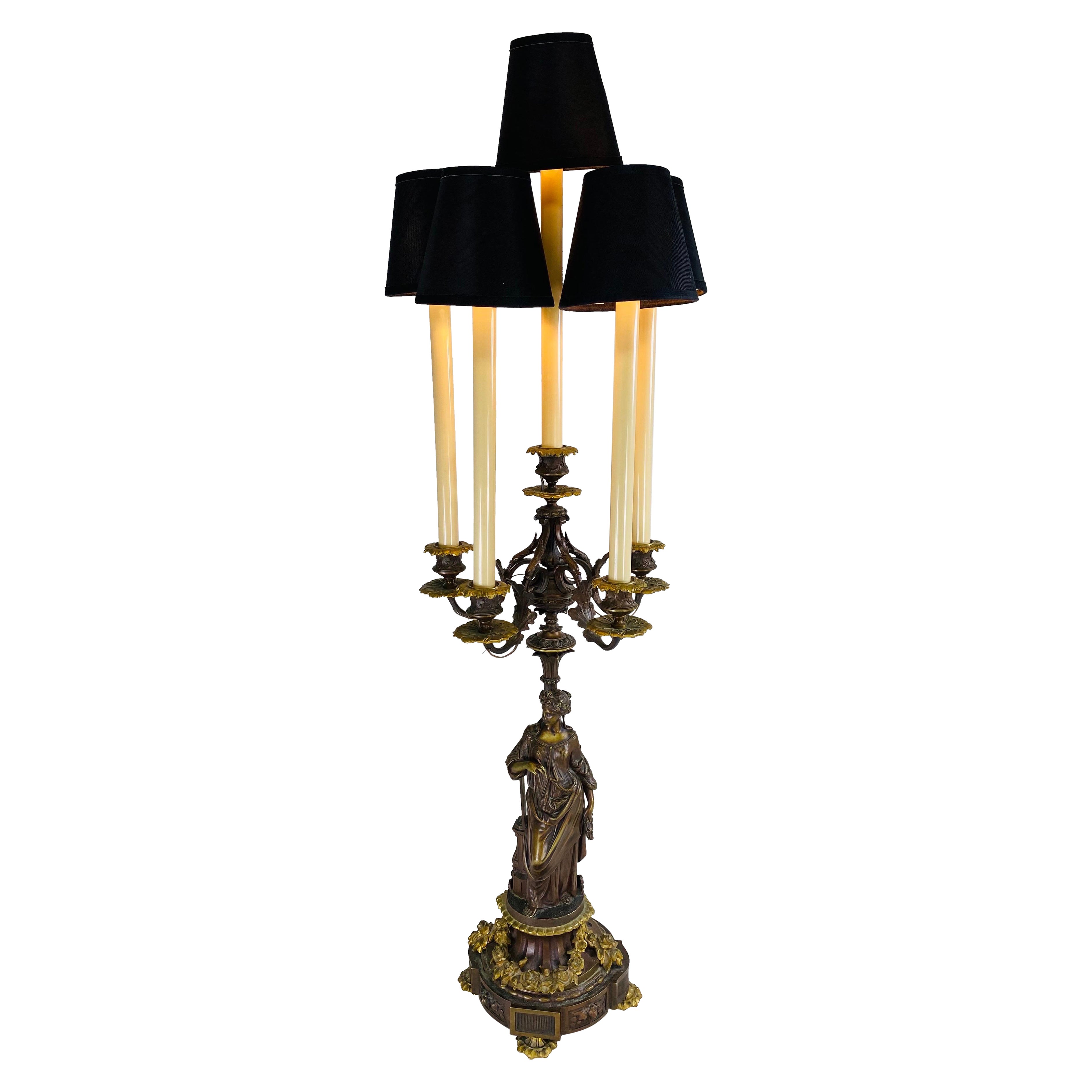 Chandelier en bronze italien de la fin du 19e siècle pour le grand tour