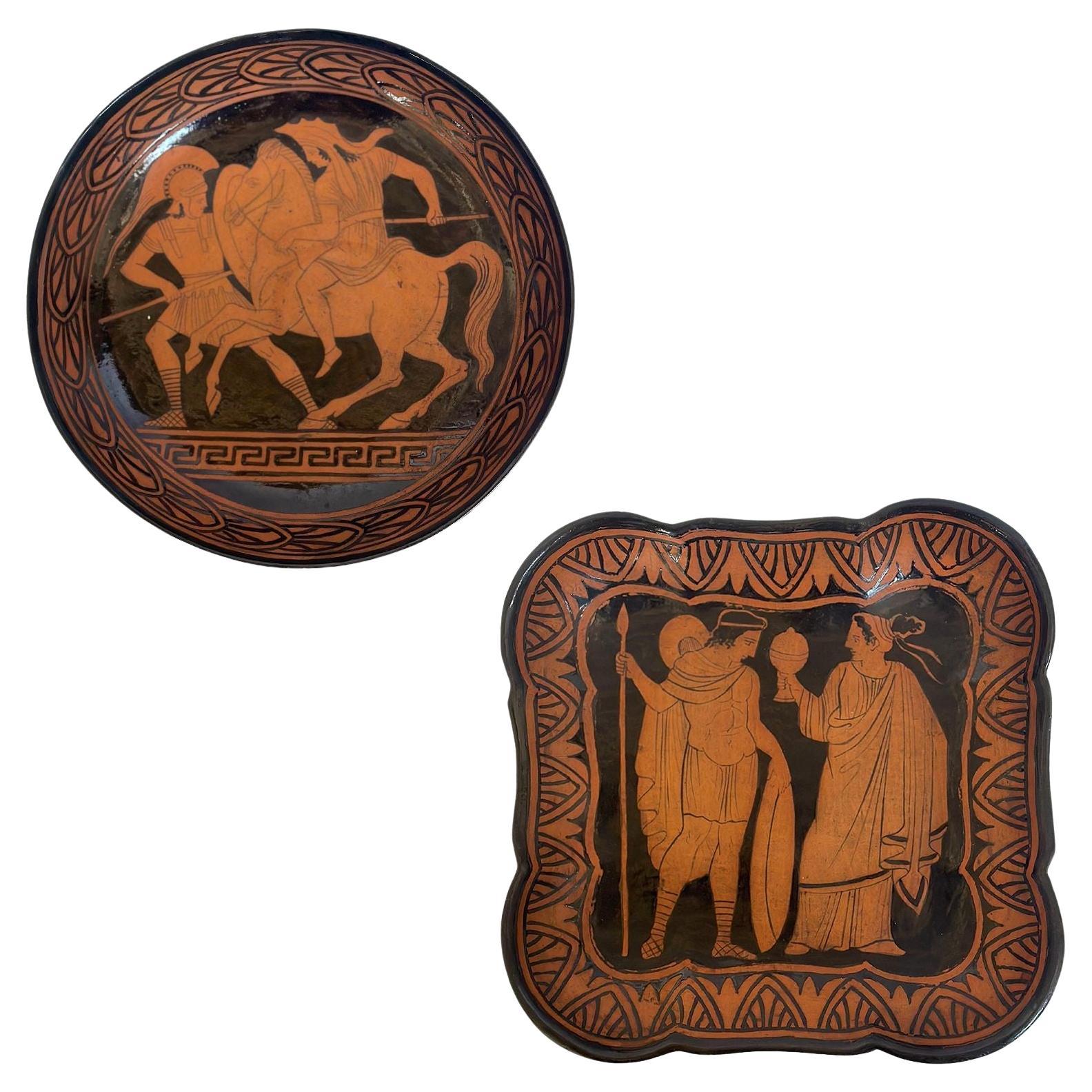 Griechisches Keramik- Attic-Ware-Set aus dem späten 19. Jahrhundert im Angebot