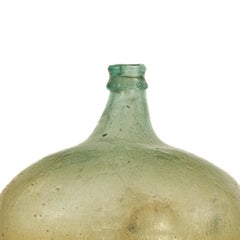 Late 19th Century Green Blown Glass Demijohn from Southern Mexico