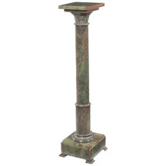 Late 19th Century Green Onyx and Gilt Metal Mounted Column