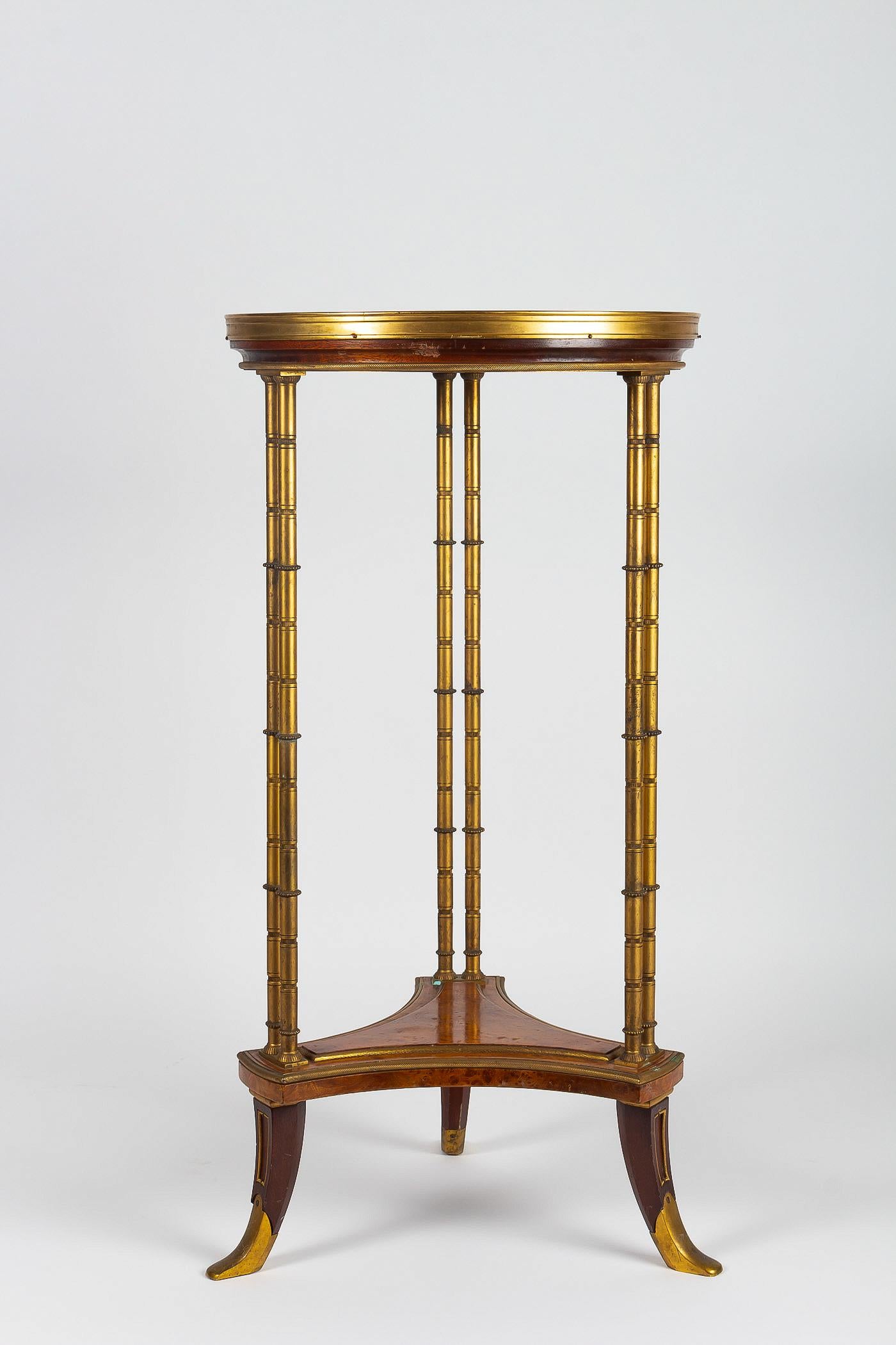 Louis XVI Late 19th Century Gueridon Table in the Style of Adam Weisweiler