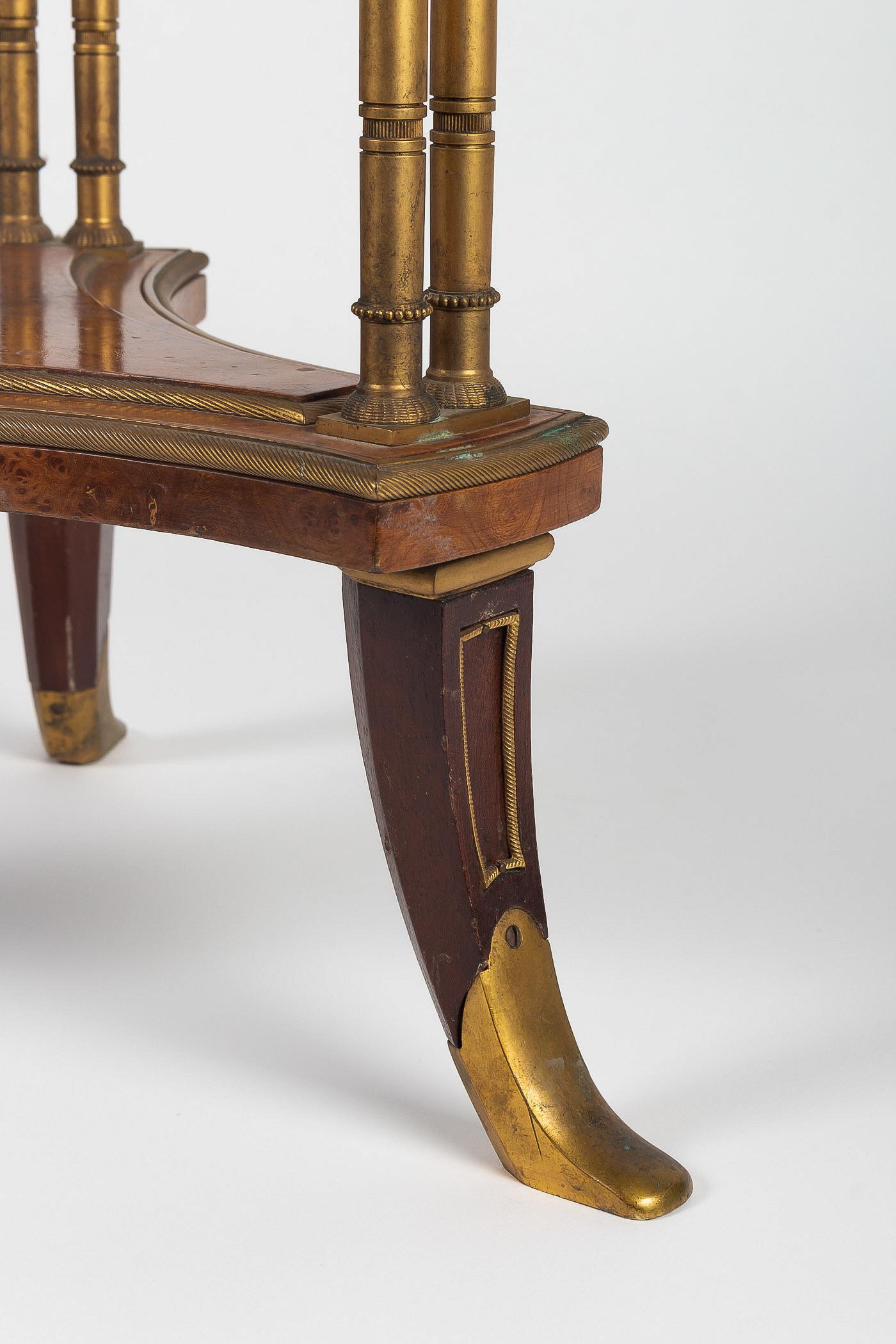 Bronze Late 19th Century Gueridon Table in the Style of Adam Weisweiler