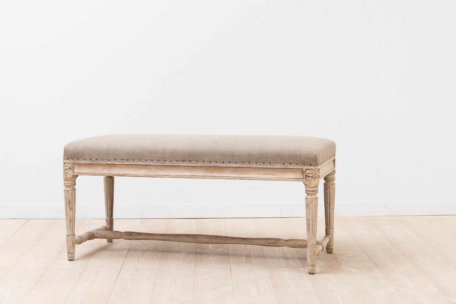 Swedish Late 19th Century Gustavian Bench from Sweden