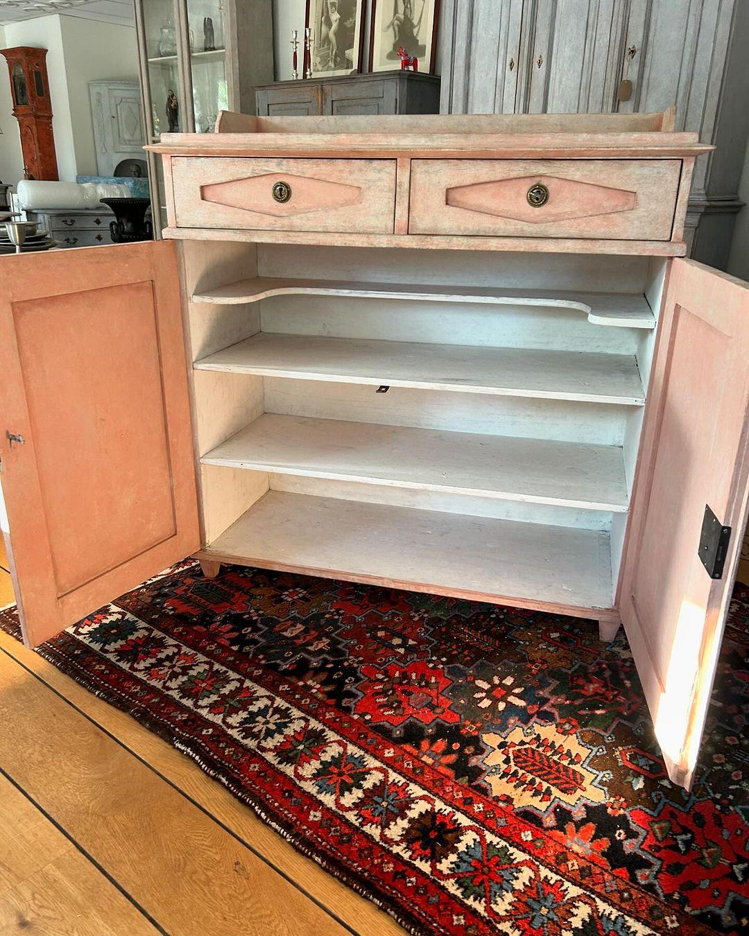 Brass Late 19th Century Gustavian Swedish Sideboard For Sale