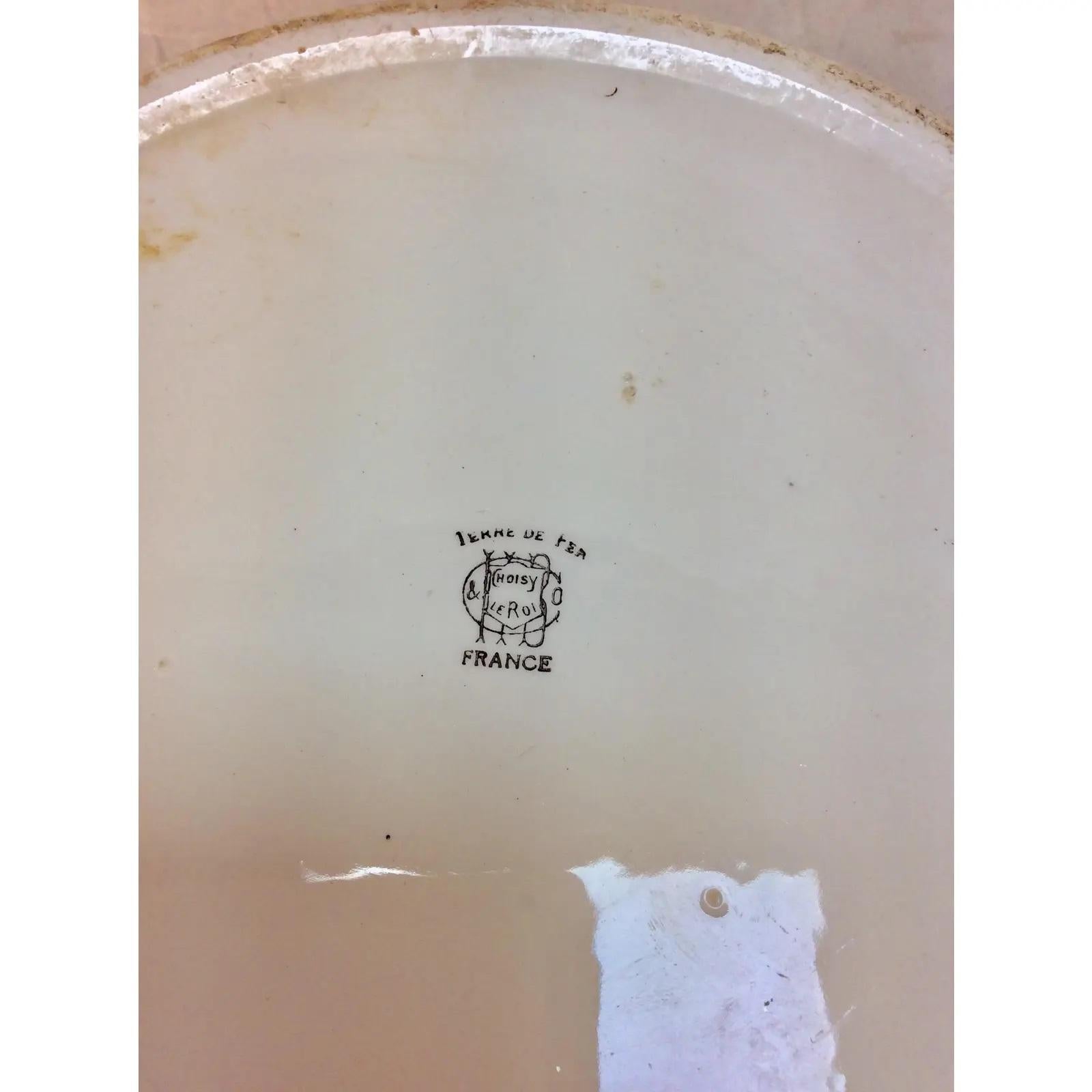 Late 19th Century H. Boulenger & Cie Choisy Le Roi French Ironstone Bowl For Sale 5