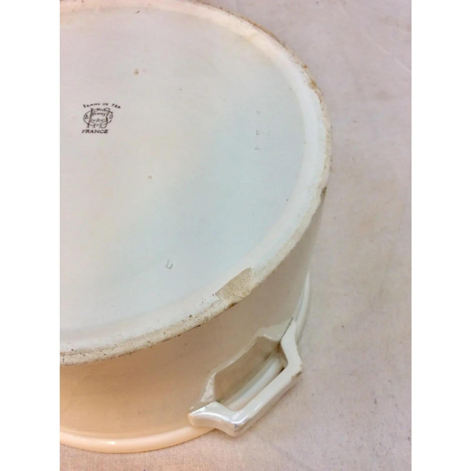 Late 19th Century H. Boulenger & Cie Choisy Le Roi French Ironstone Bowl For Sale 6