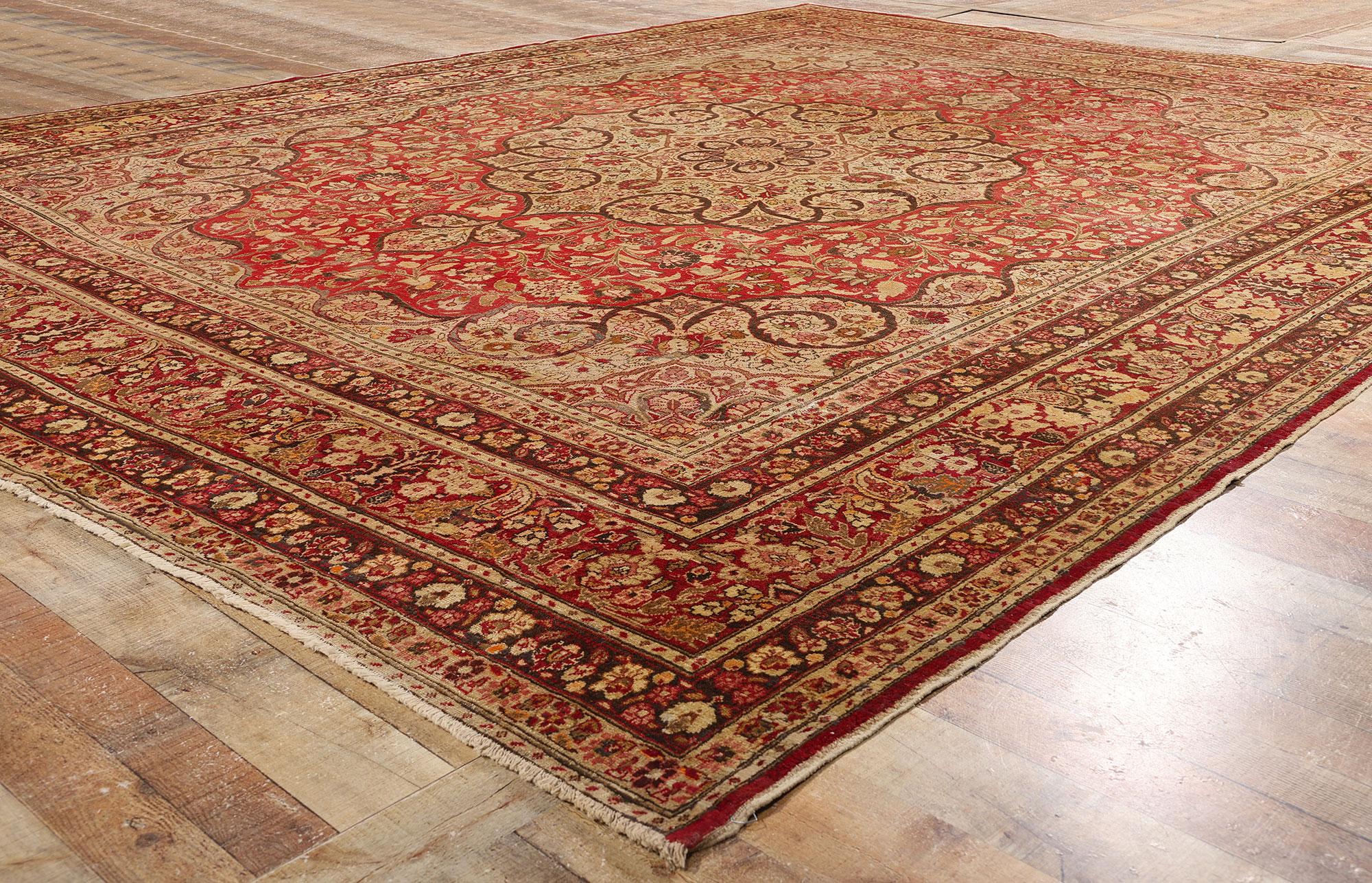 Tappeto Tabriz Persiano Haji Khalili della fine del XIX secolo Stile moderno in vendita 1