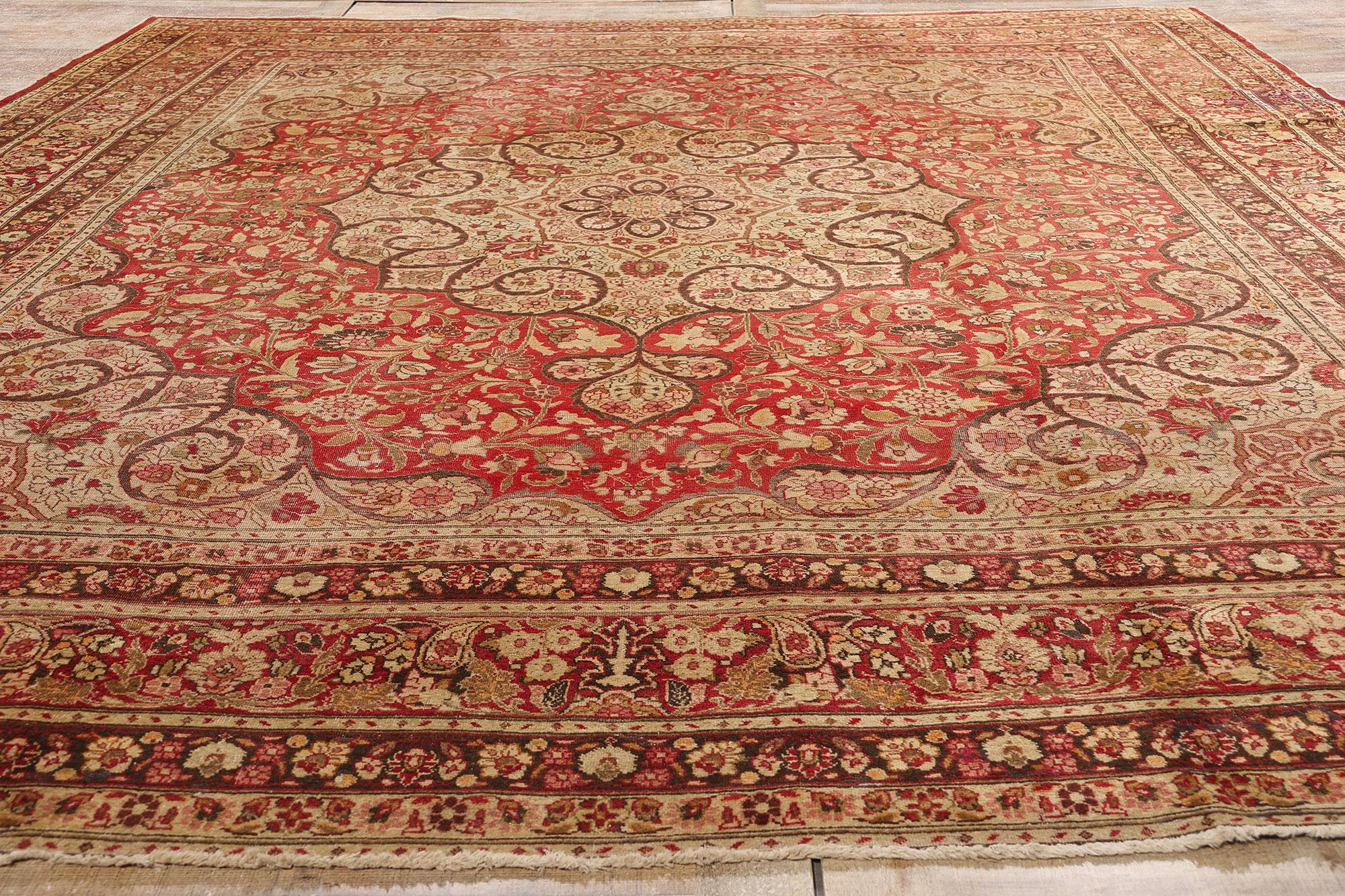 Tappeto Tabriz Persiano Haji Khalili della fine del XIX secolo Stile moderno in vendita 2