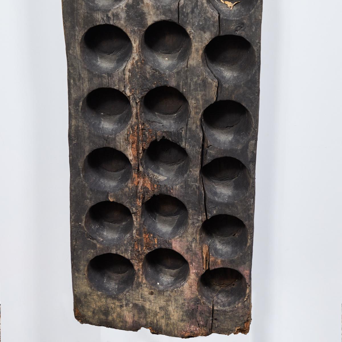 Primitive Late 19th Century Hand Carved Mold Rack from Oaxaca, Mexico