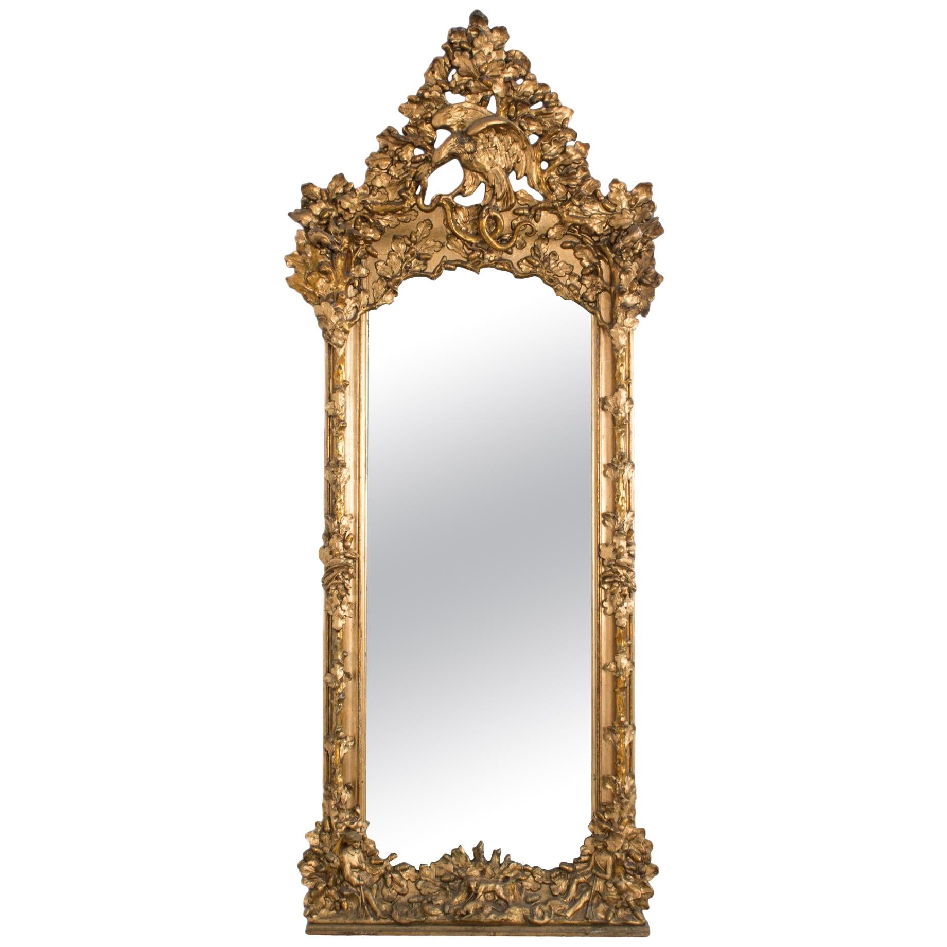Late 19th Century Hand Carved Ornate Austrian Mirror