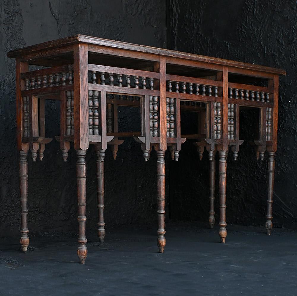 Late 19th century hand carved Syrian side table For Sale 2