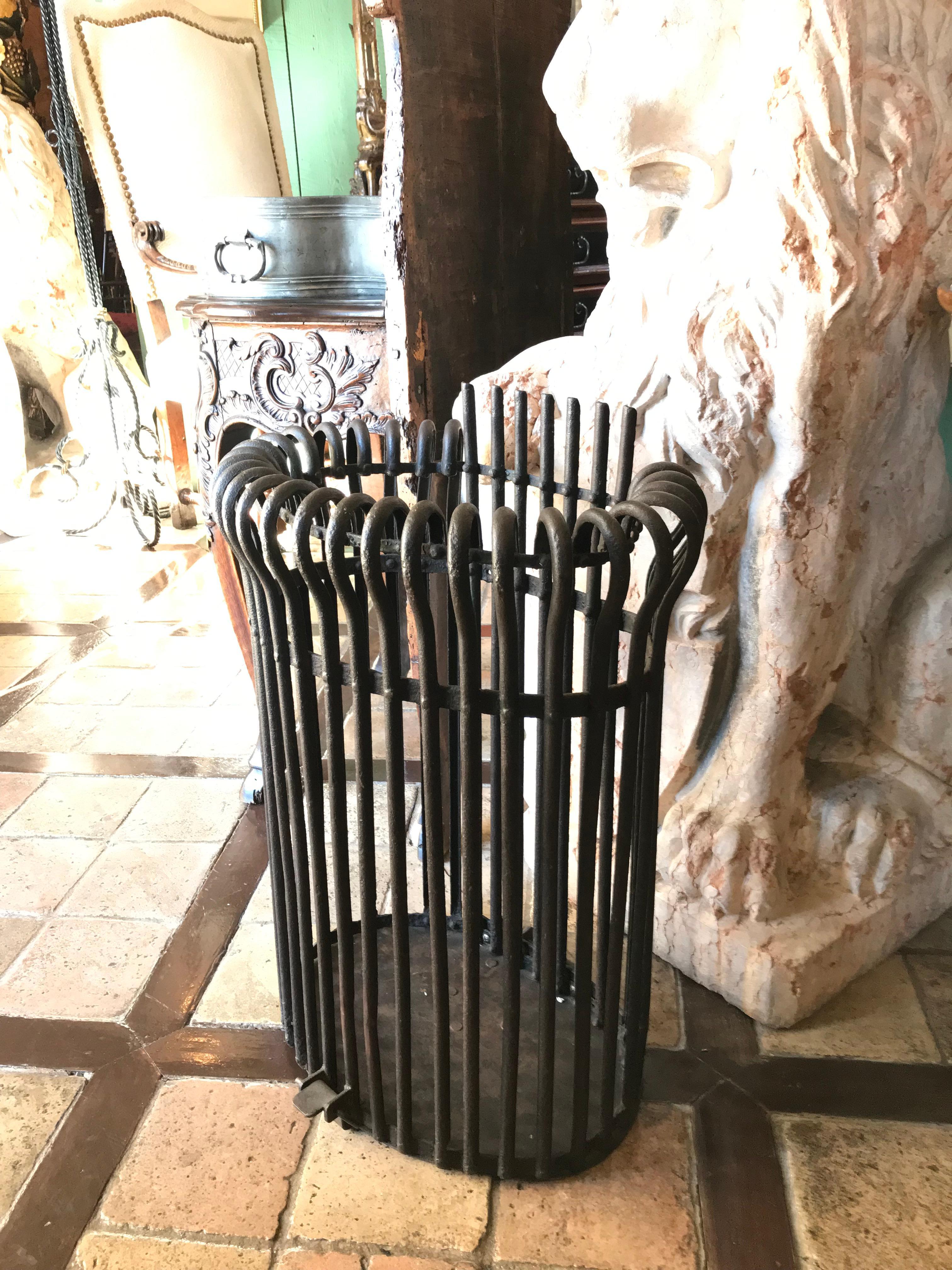 Hand-Crafted 19th C. Hand made Decorative Metal Elements Umbrella Stand antique Los Angeles 