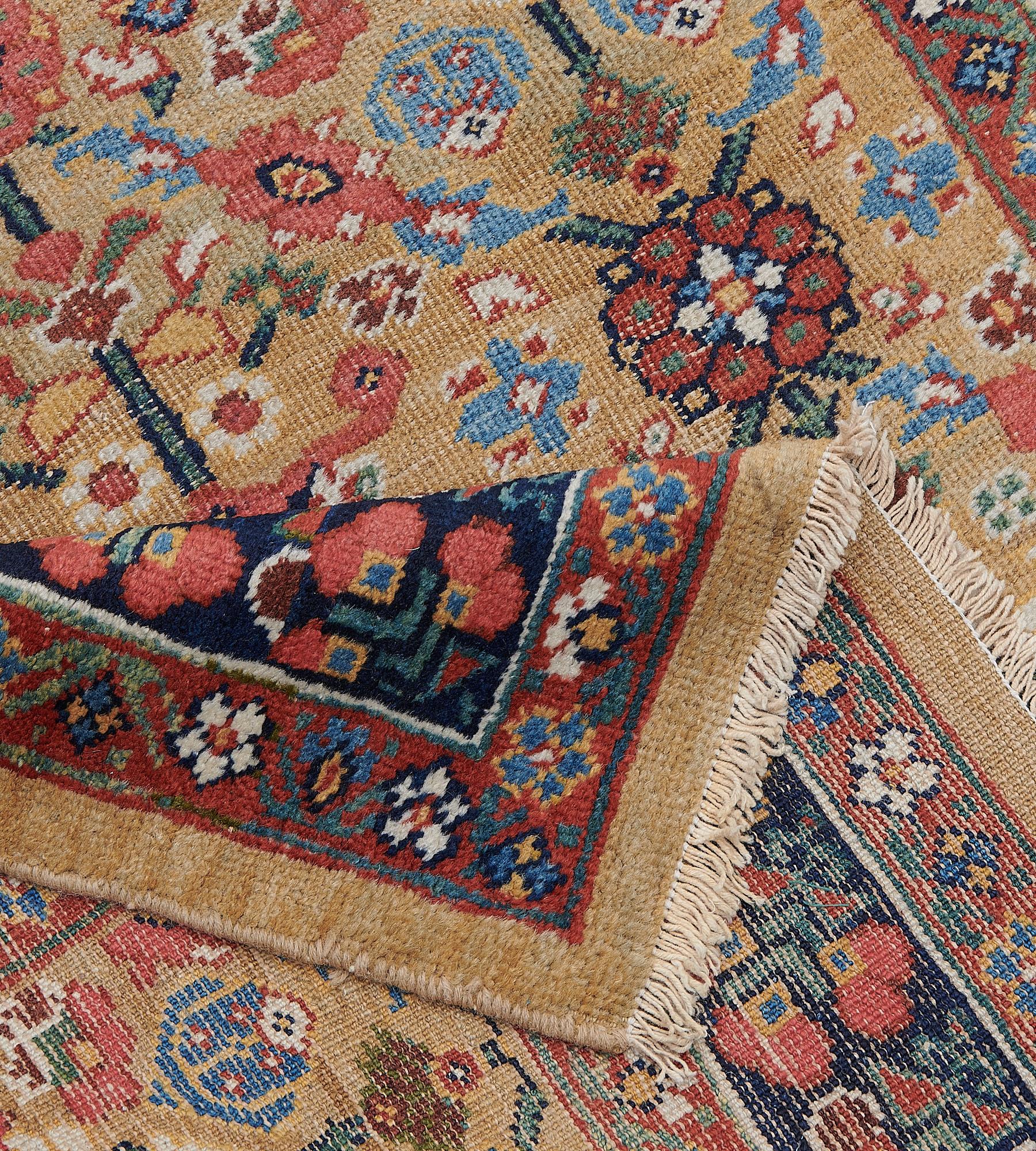 Late 19th Century Hand Knotted Antique Floral Sultanabad Runner For Sale 1