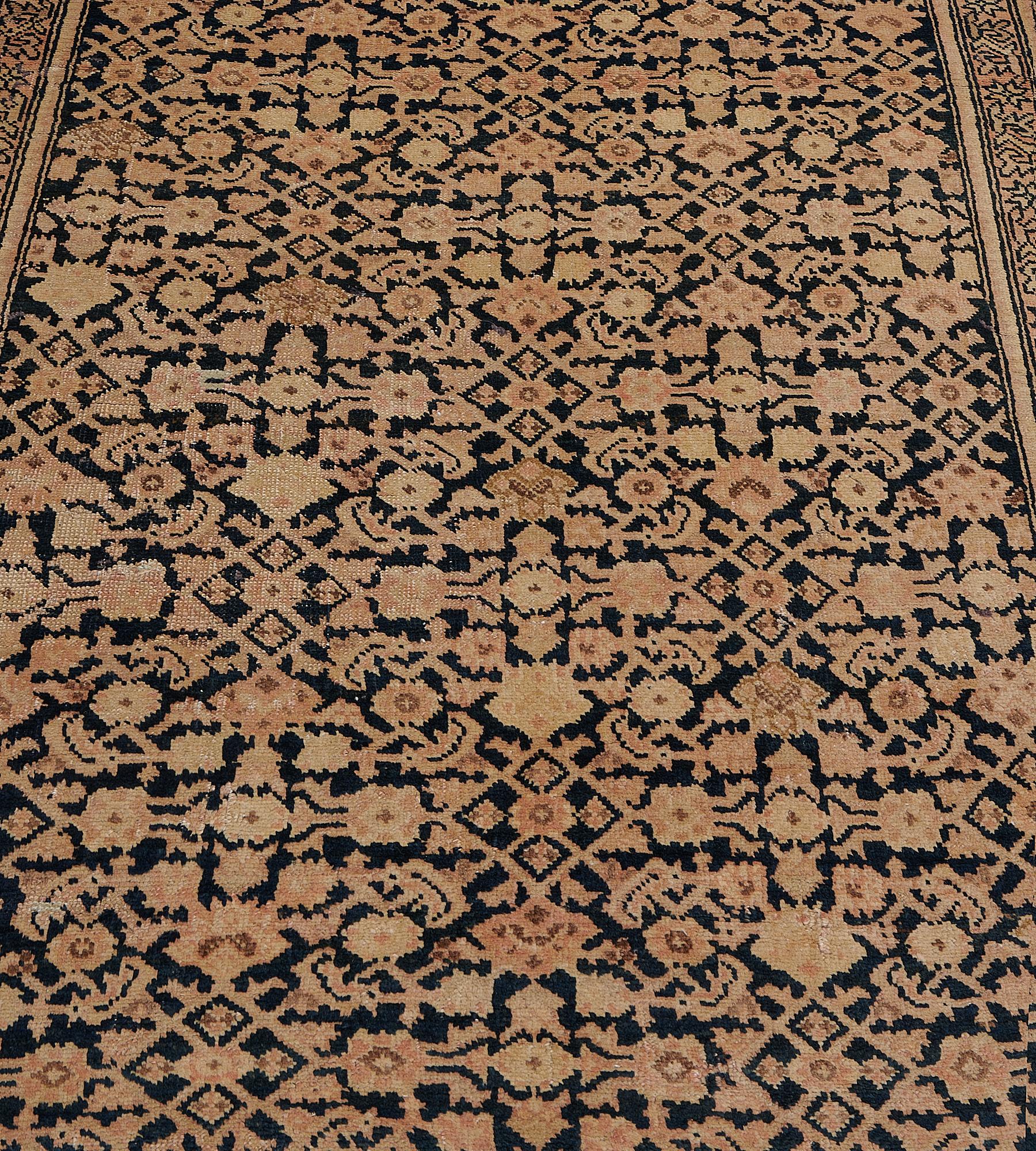 Hand-Knotted Late 19th Century Hand Knotted Karabagh Runner For Sale