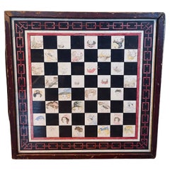 Late 19th Century Portrait Decorated Game Board