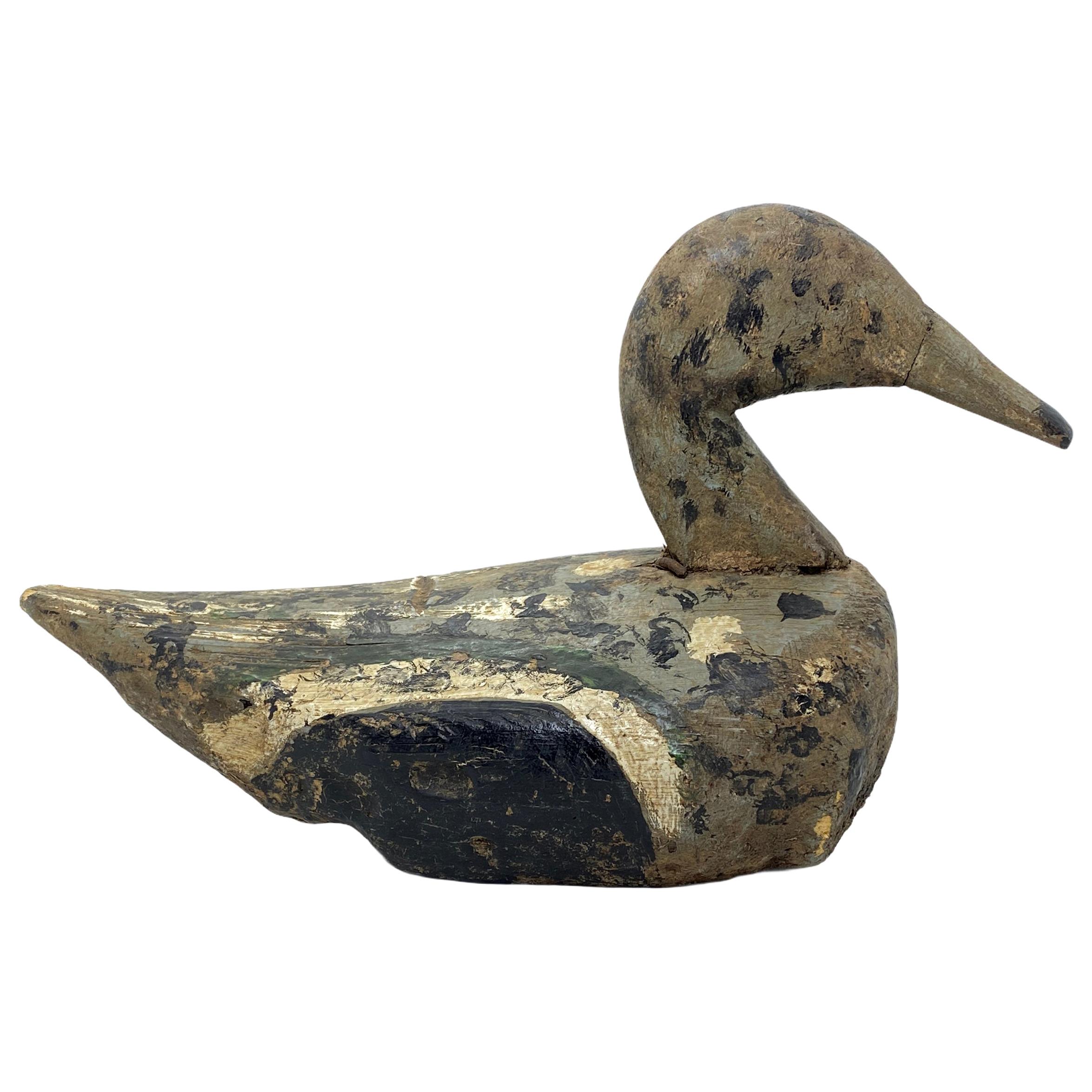 Late 19th Century Hand Painted Duck Decoy Antique, German For Sale