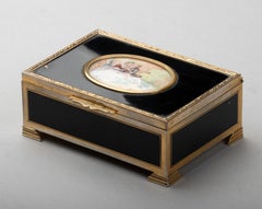 Late 19th Century Hand Painted Jewelry Box, Manner of Jean Guérin