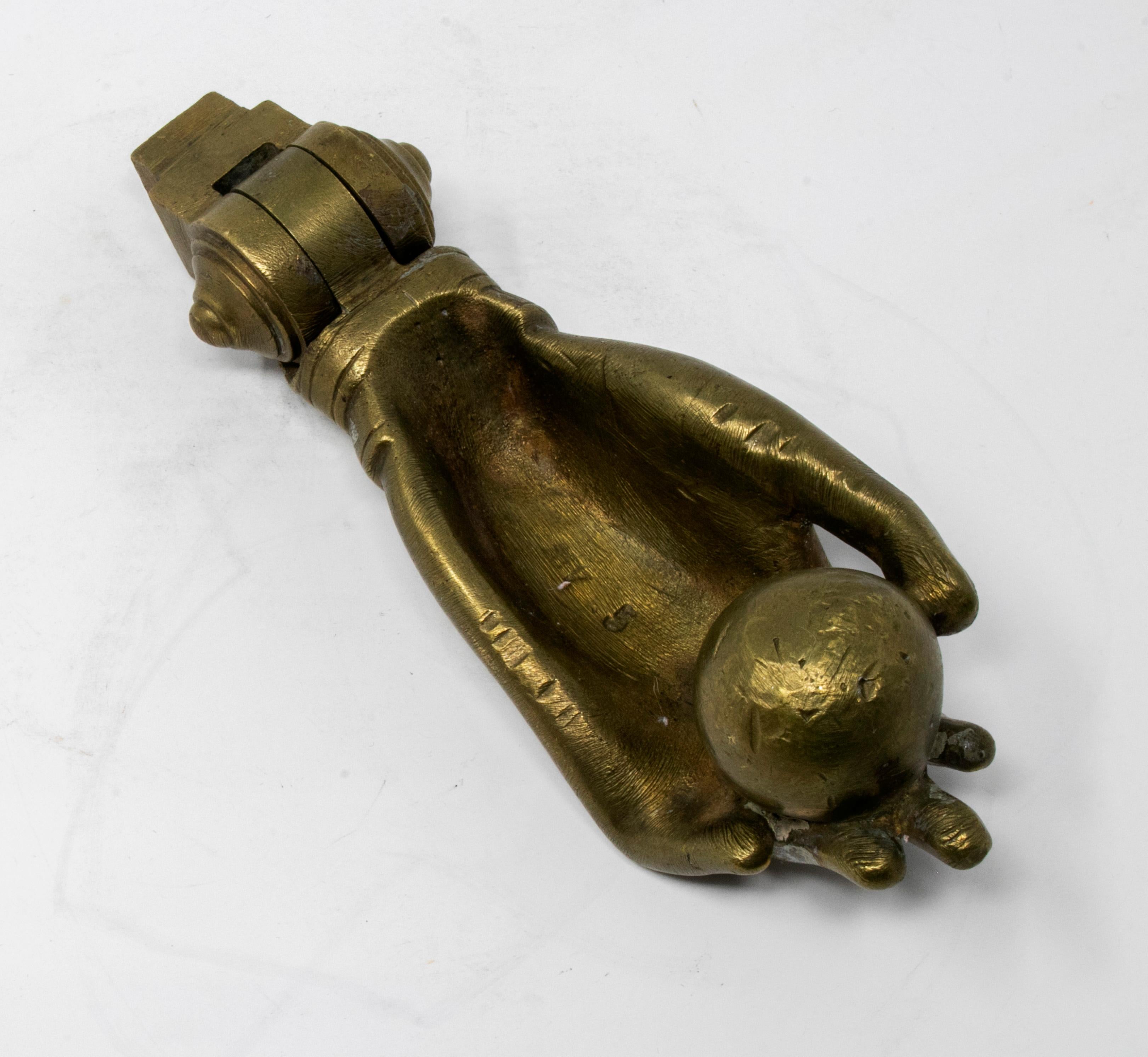 Late 19th Century Hand Shaped Door Knock with Sphere 2