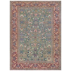 Late 19th Century Handwoven Wool Persian Sultanabad Rug