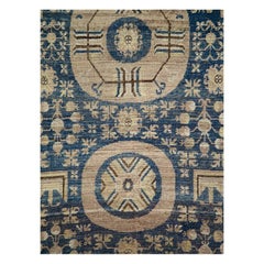 Late 19th Century Handmade East Turkestan Khotan Gallery Carpet