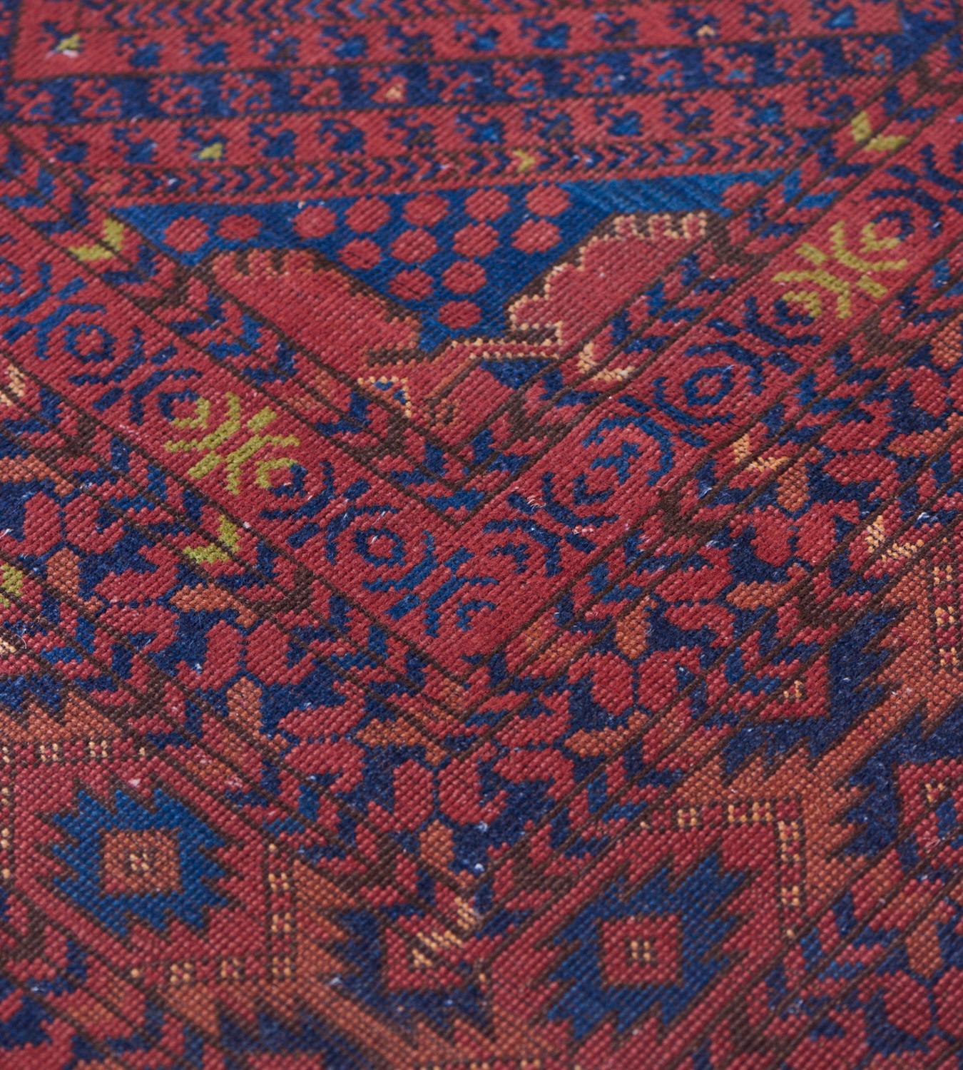 Late 19th Century Handwoven Antique Bokhara Rug In Good Condition For Sale In West Hollywood, CA