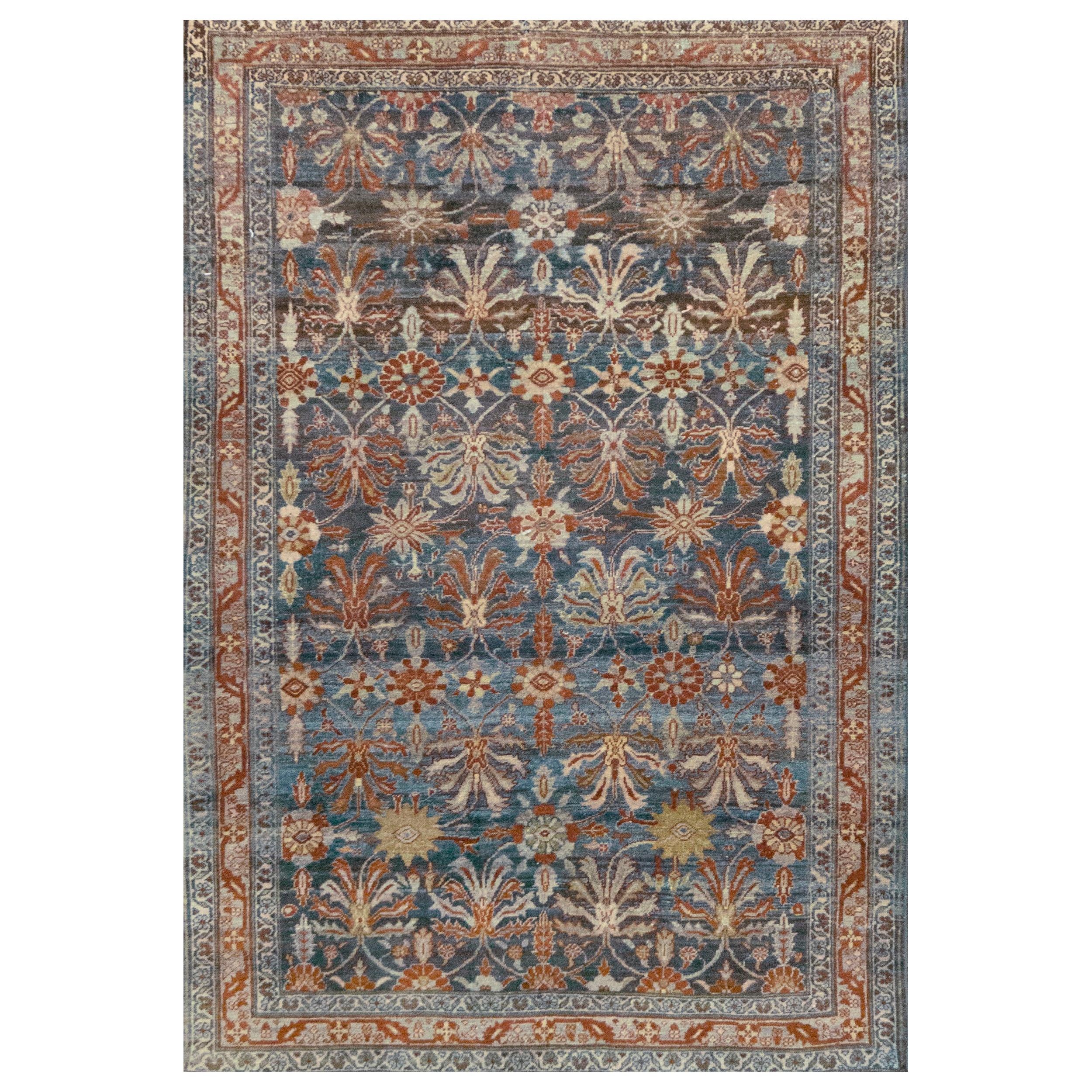 Late 19th Century Handwoven Malayer Wool Rug For Sale