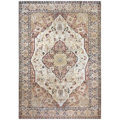 Antique Late 19th Century Handwoven Tabriz Rug from North West Persia