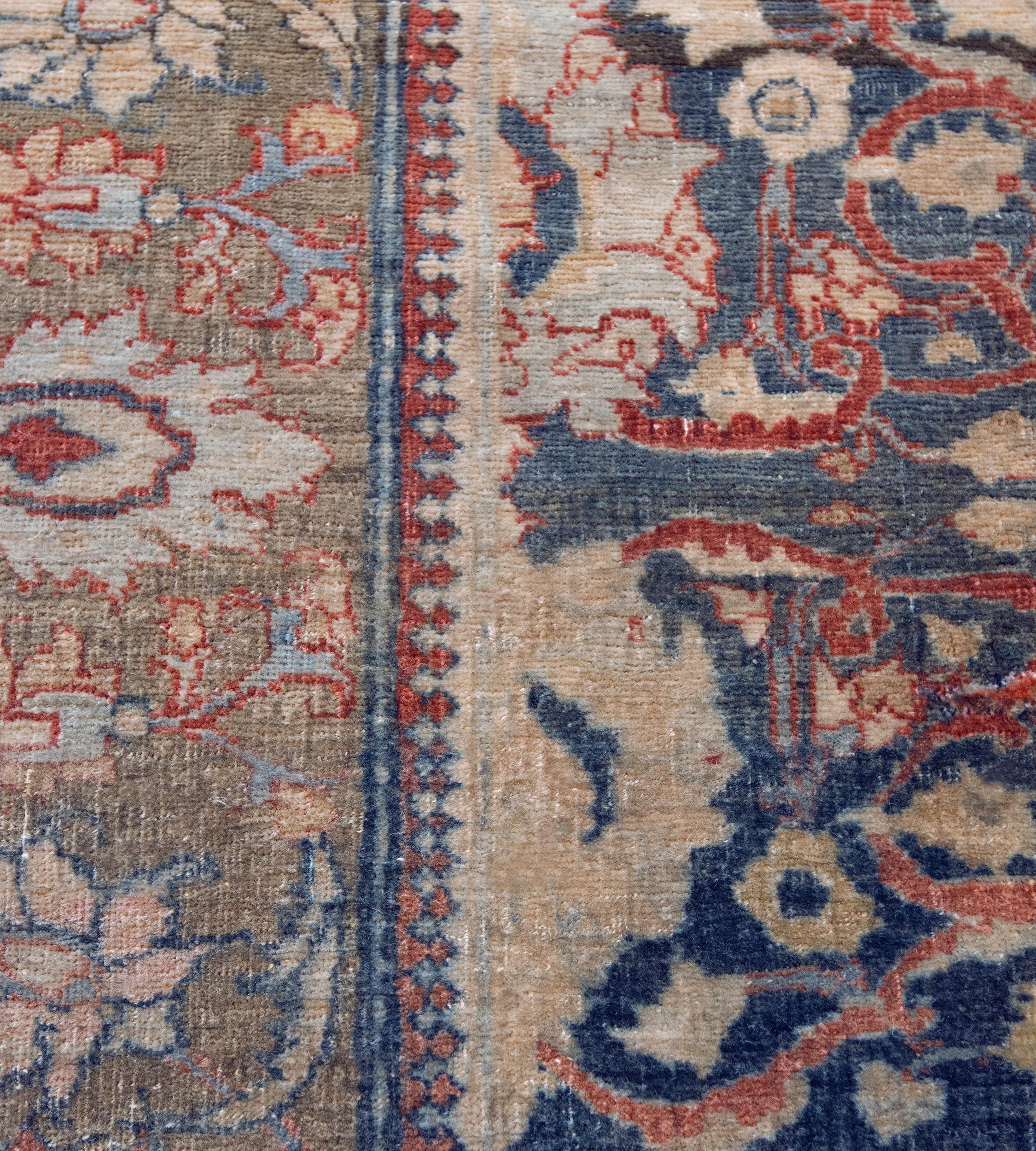 Persian Late 19th Century Handwoven Traditional Wool Tabriz Runner For Sale