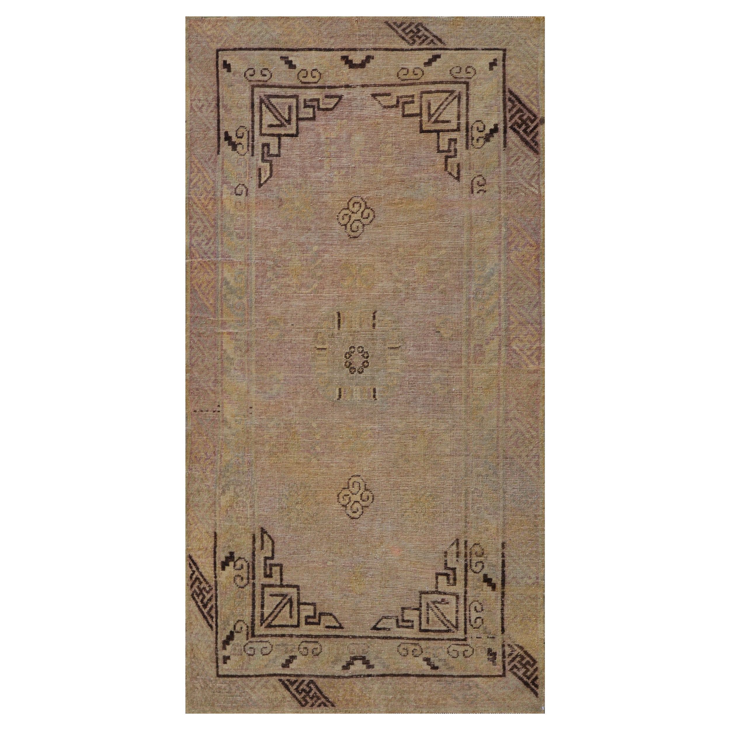 Tapis du Turkestan ancien en laine tissé à la main de la fin du XIXe siècle en vente