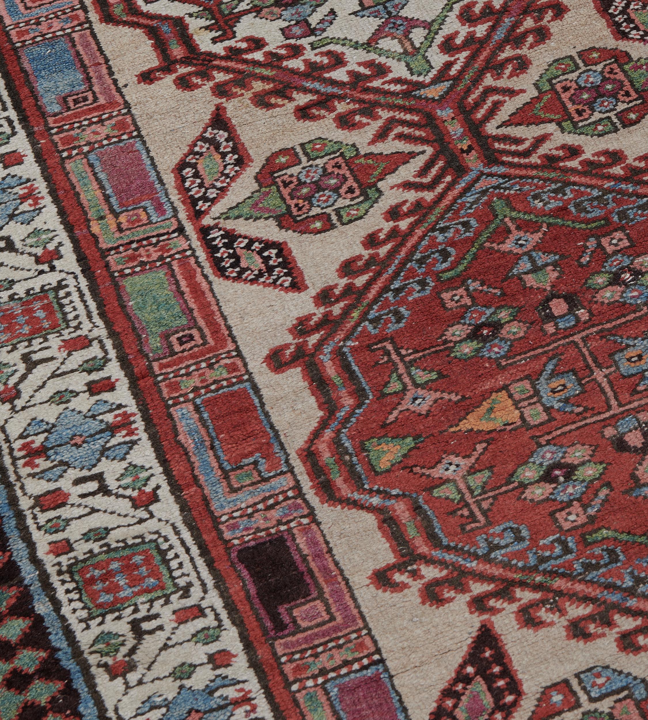 Late 19th Century Handwoven Wool Persian Serab Runner In Good Condition For Sale In West Hollywood, CA