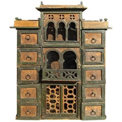 Late 19th Century Hanging Neo-Moorish Spice Cabinet from Andalusia, Spain