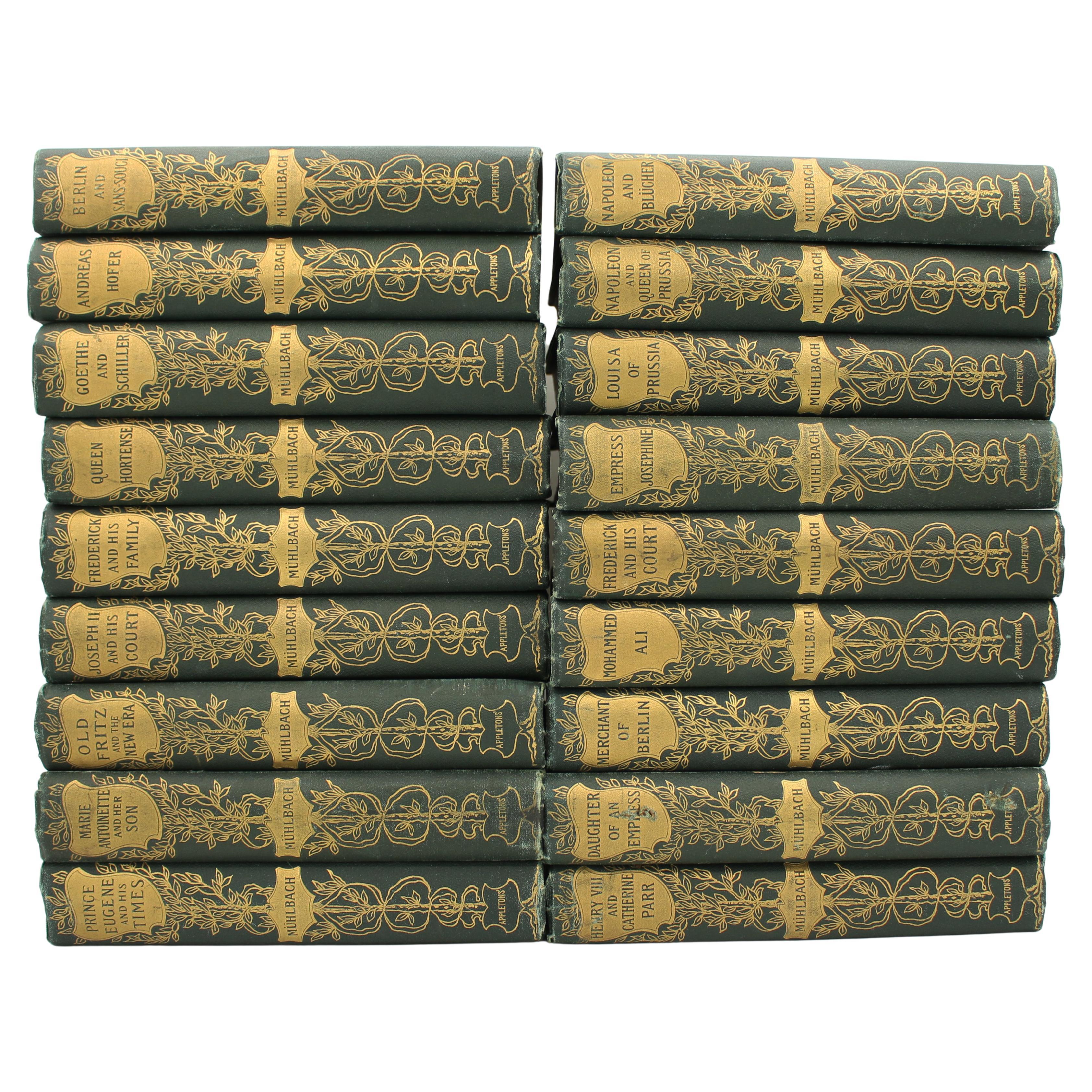 Late 19th Century Hardcover Books by Luise Mülbach - Set of 18