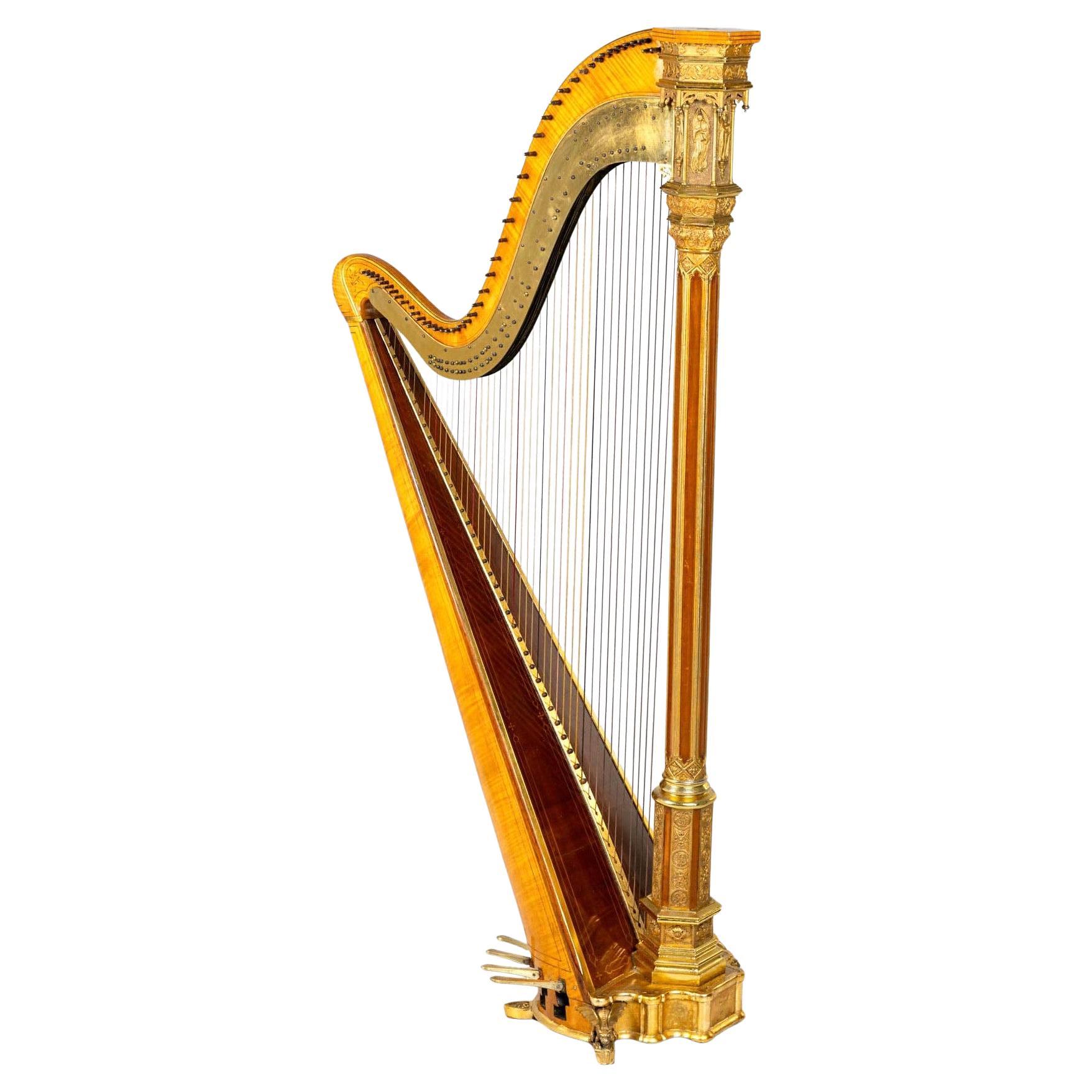 Harpe de la fin du 19e siècle par Sebastian Erard, instrument de musique de 1897 en vente