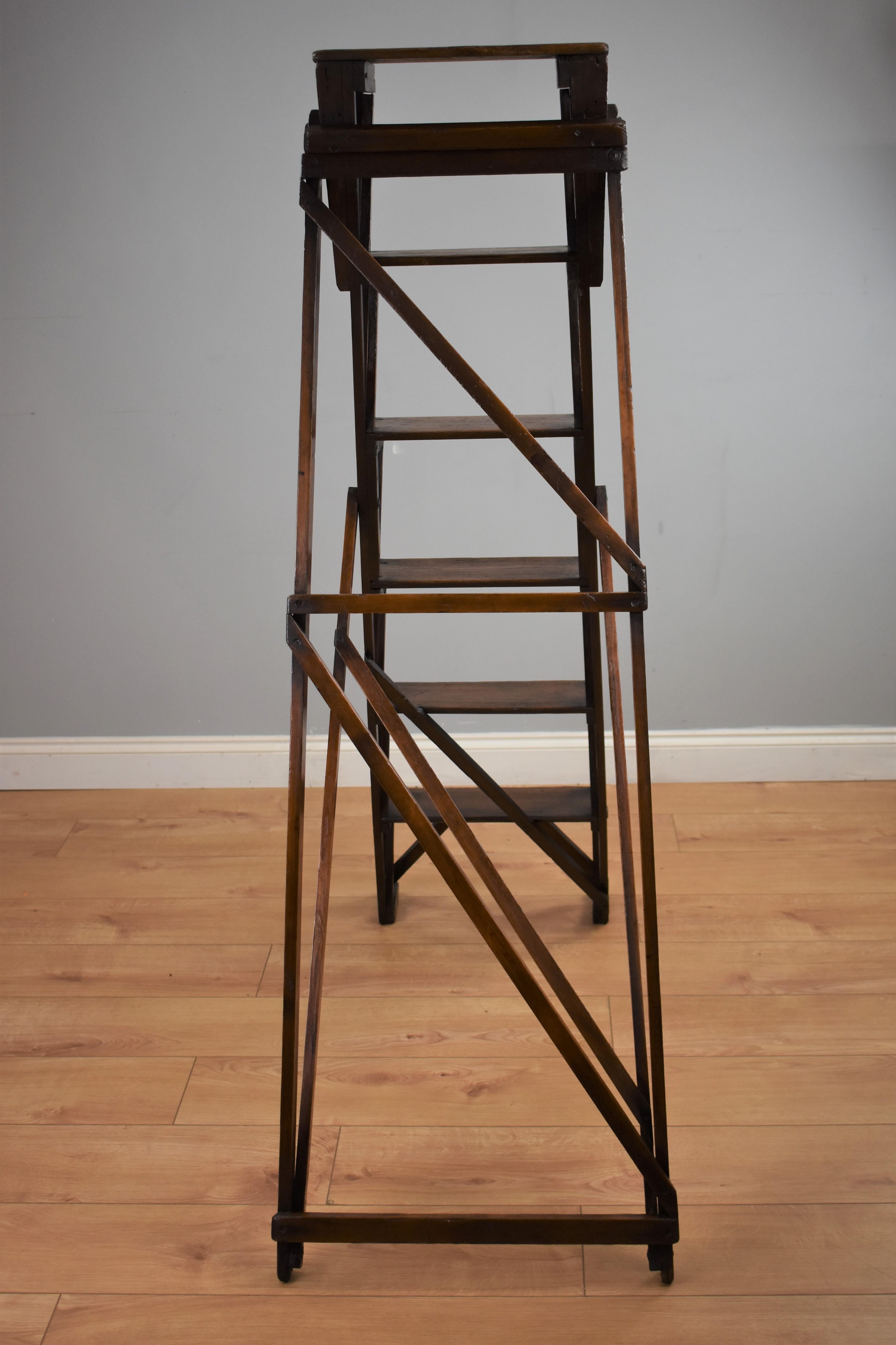Edwardian Late 19th Century Hatherley Pine Step Ladders