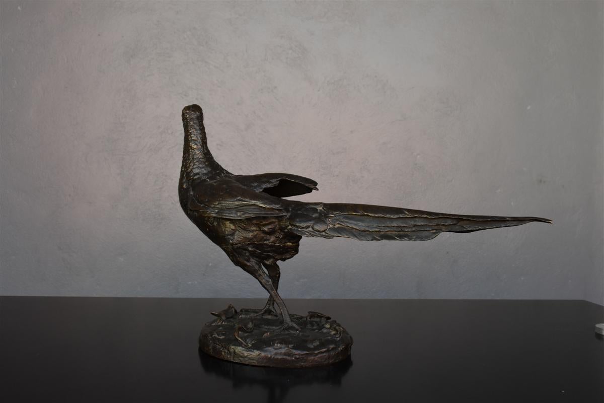 Cast Late 19th Century Hen Pheasant in Bronze