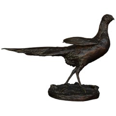 Late 19th Century Hen Pheasant in Bronze