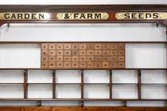 Late 19th Century Huge English Seed Merchants Shop Dresser