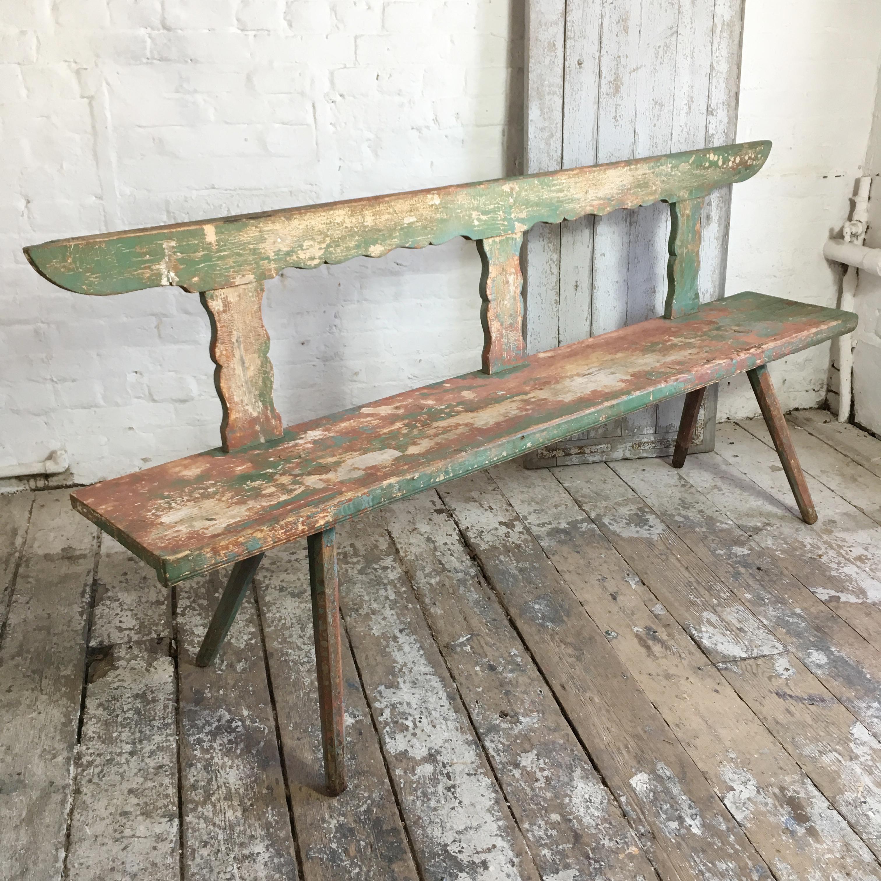Hand-Crafted Late 19th Century Hungarian Bench