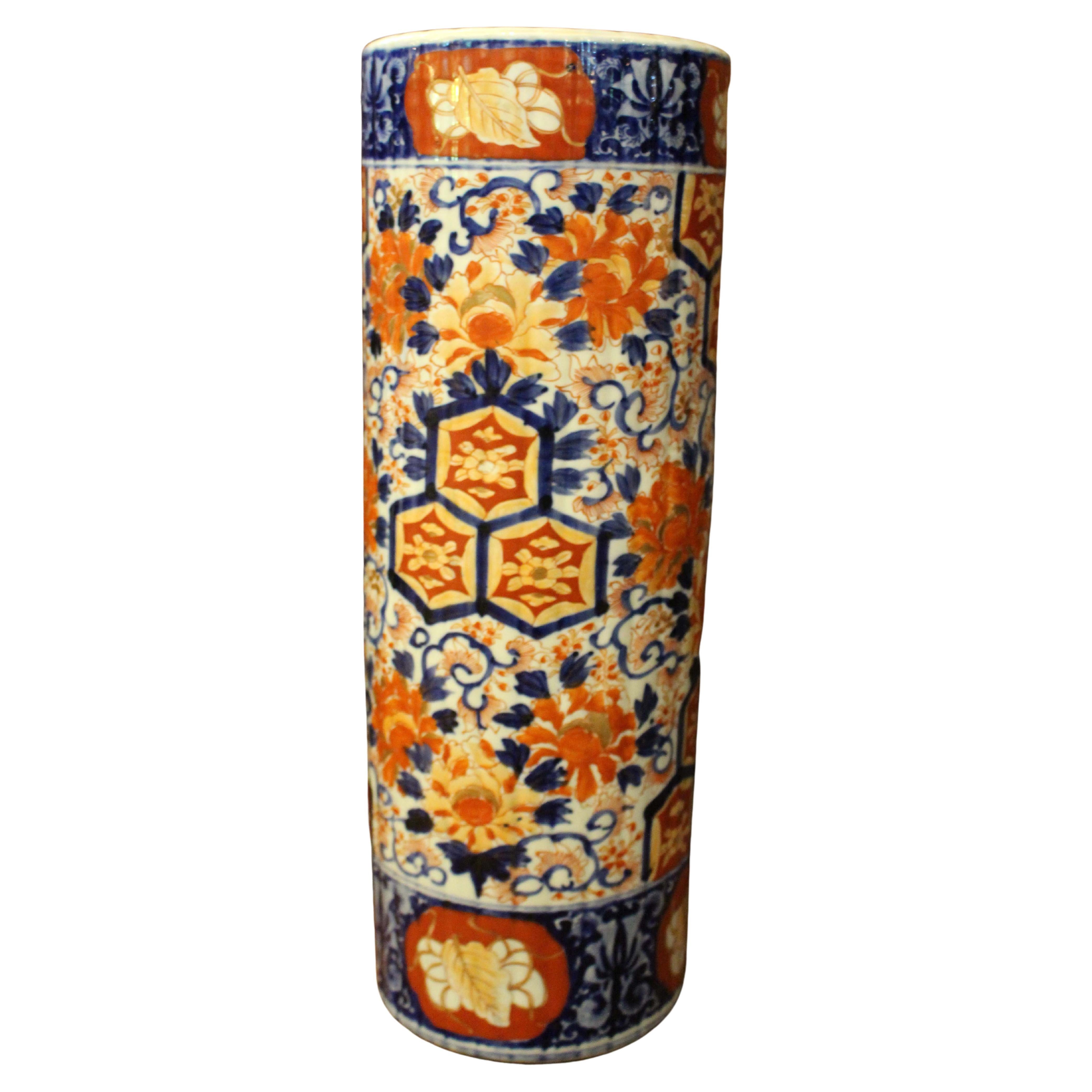 Late 19th Century Imari Umbrella Stand