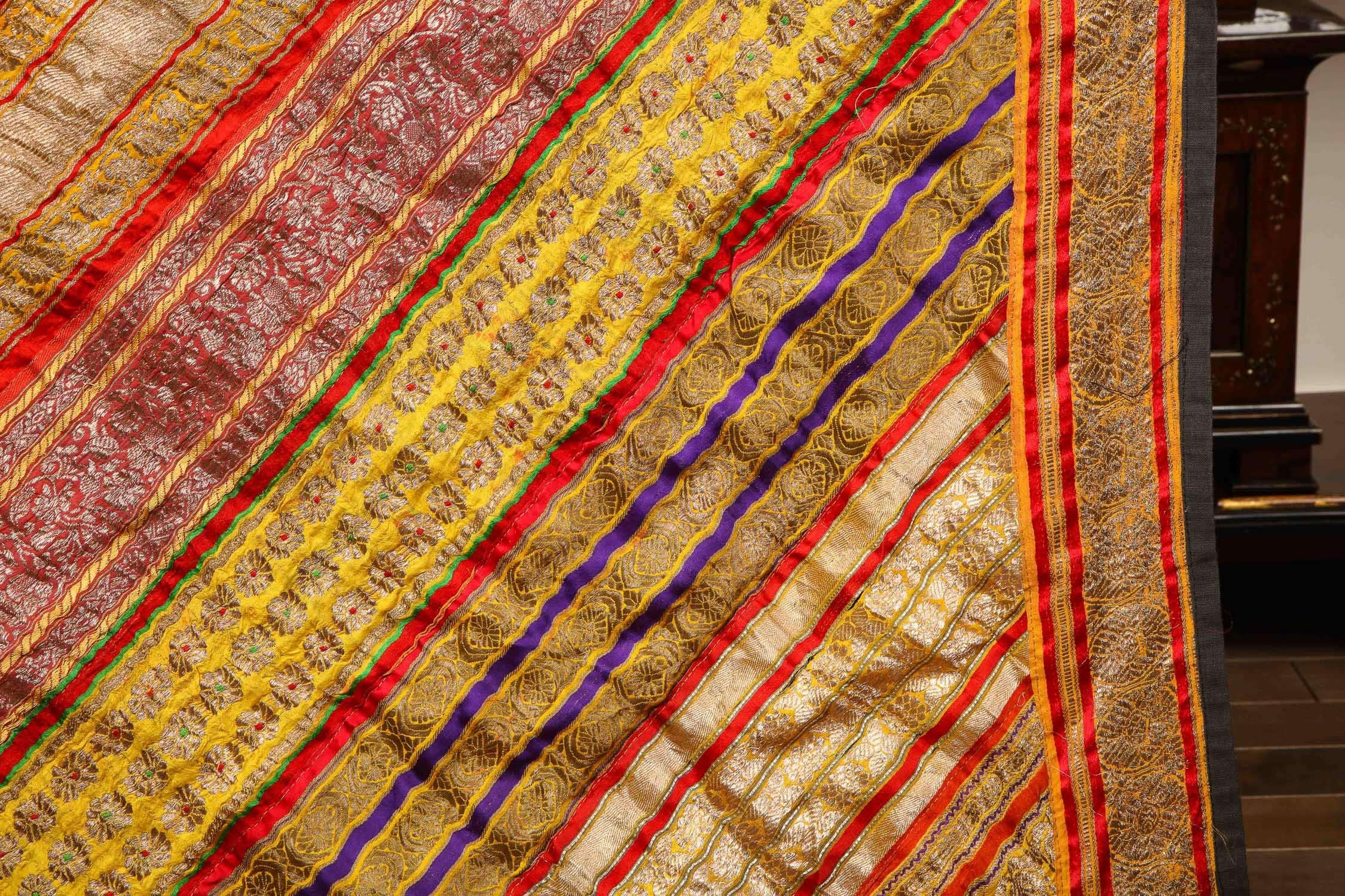 Late 19th Century Indian, Banana Silk Bedspread 7