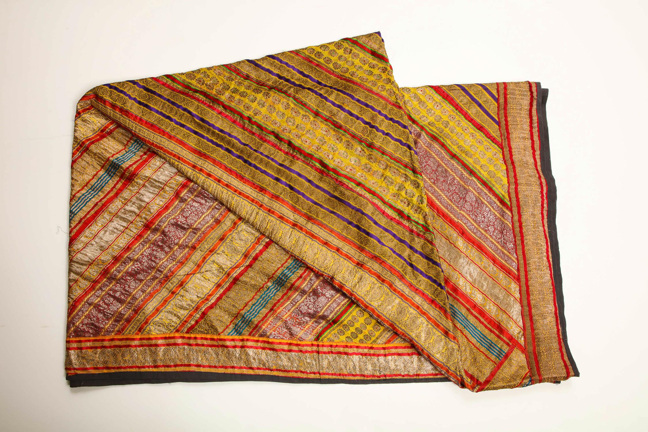 Late 19th Century Indian, Banana Silk Bedspread 14