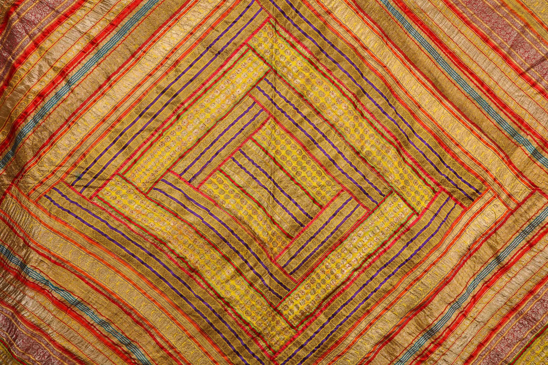 Late 19th Century Indian, Banana Silk Bedspread In Good Condition In New York, NY