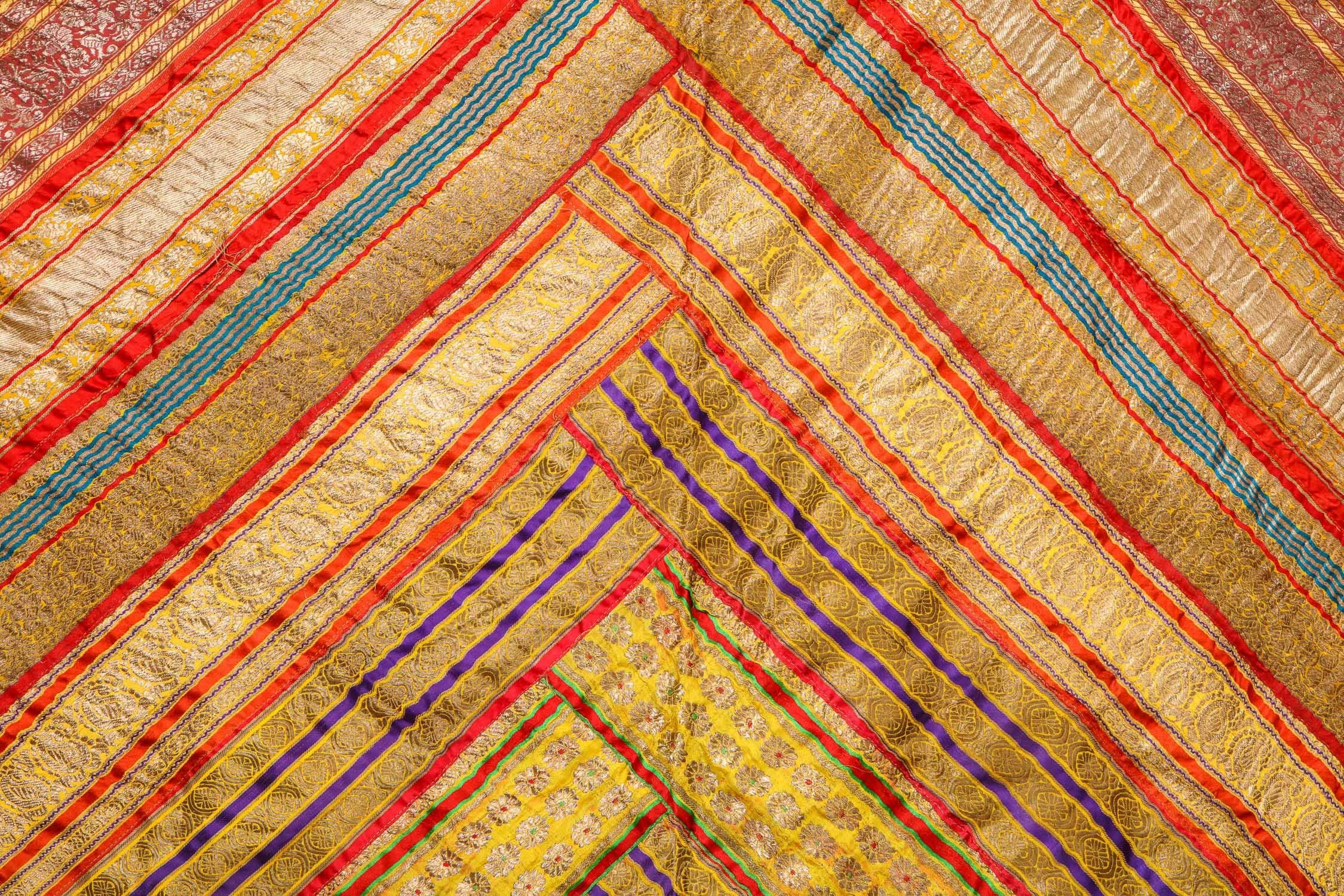 Late 19th Century Indian, Banana Silk Bedspread 4