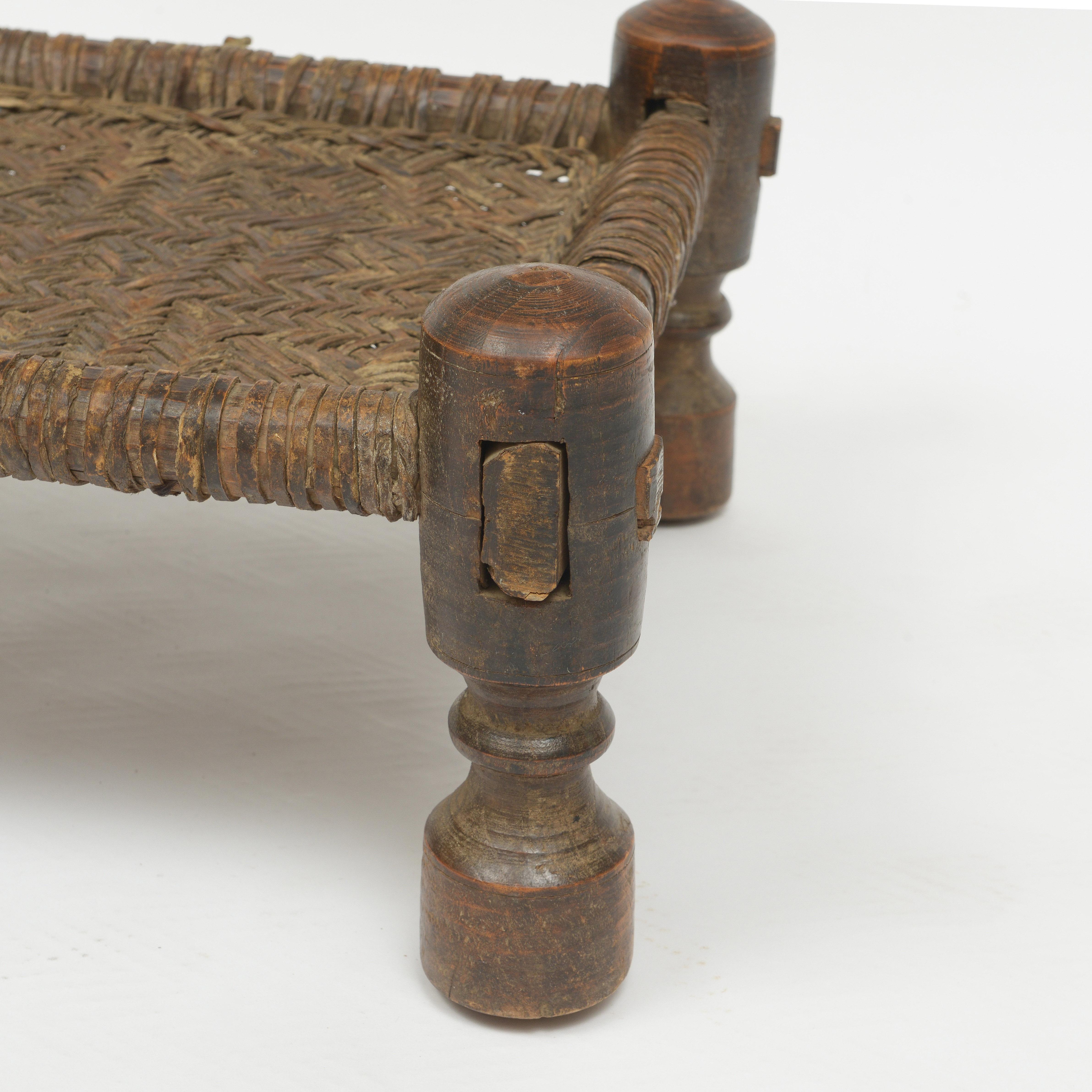Leather Late 19th Century Indonesian Meditation Footstool For Sale